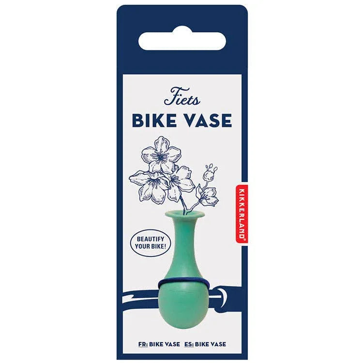 Green bike vase accessory for handlebars, beautify your ride with floral charm