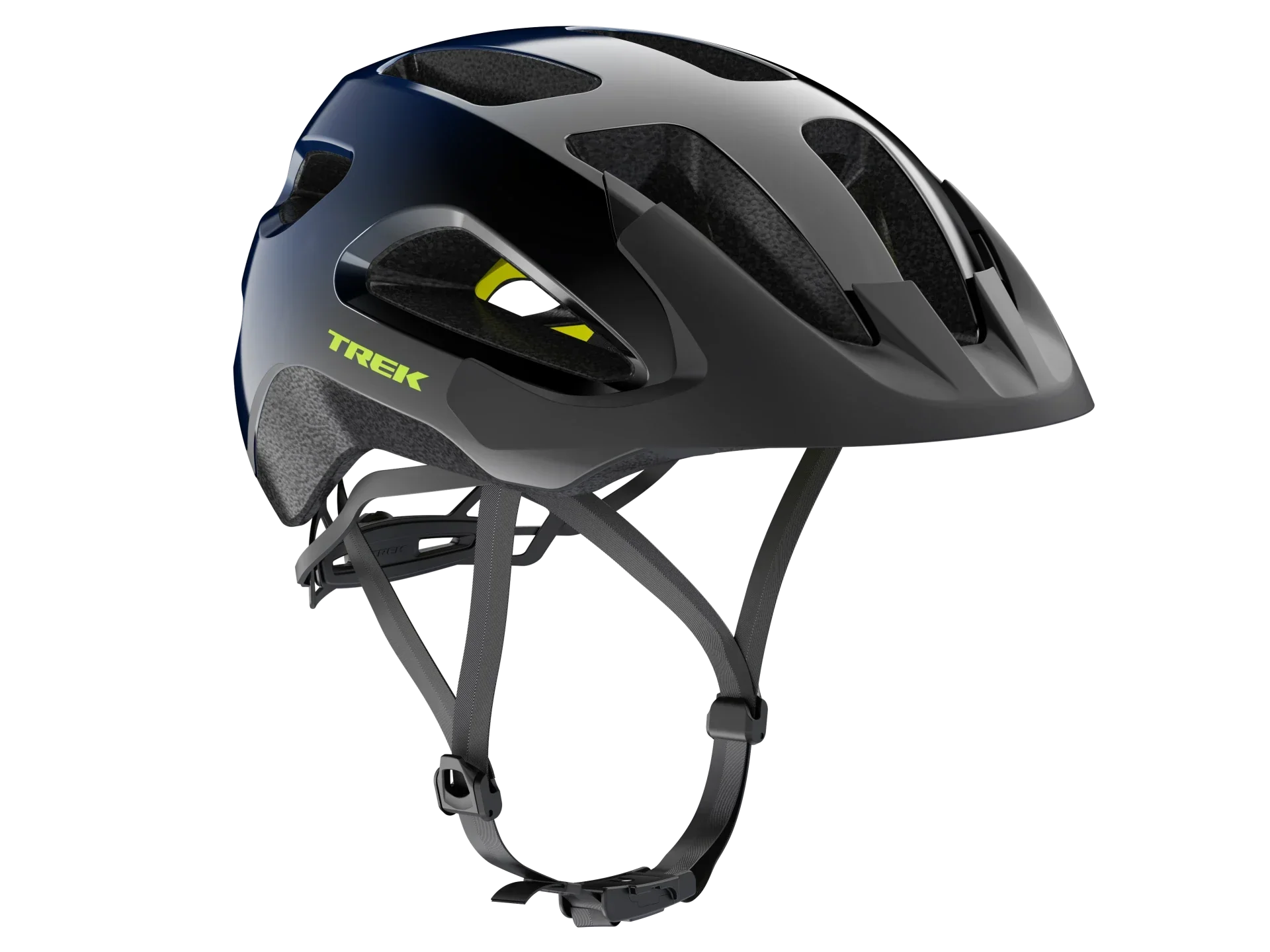 Trek bike helmet with ventilation and adjustable straps for cycling safety