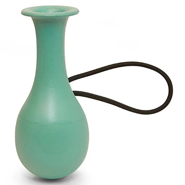Teal portable water bottle with black carry strap, ideal for outdoor adventures and coastal outings