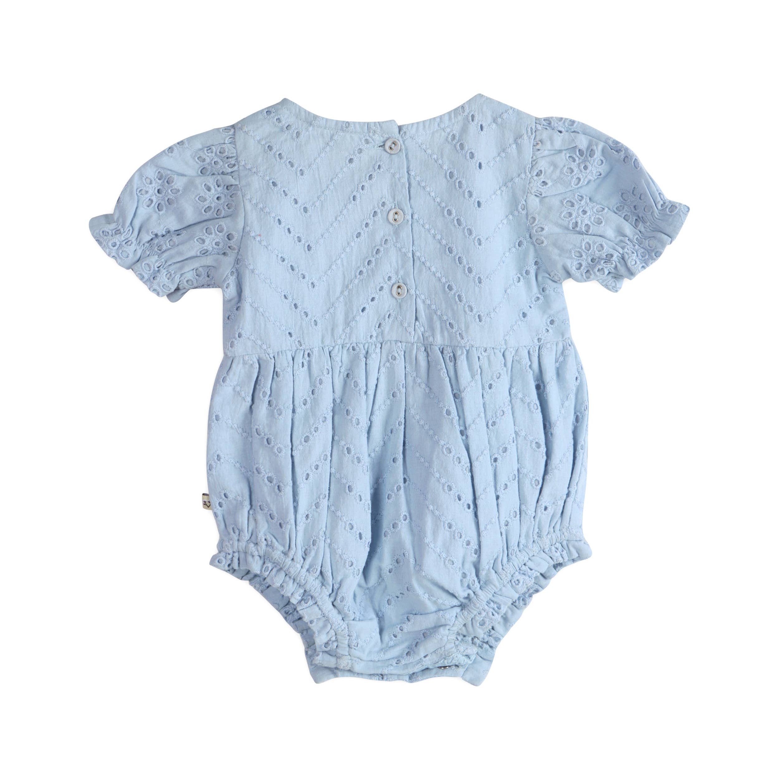Naxos S Schiffli Baby Romper + Headband (Organic)