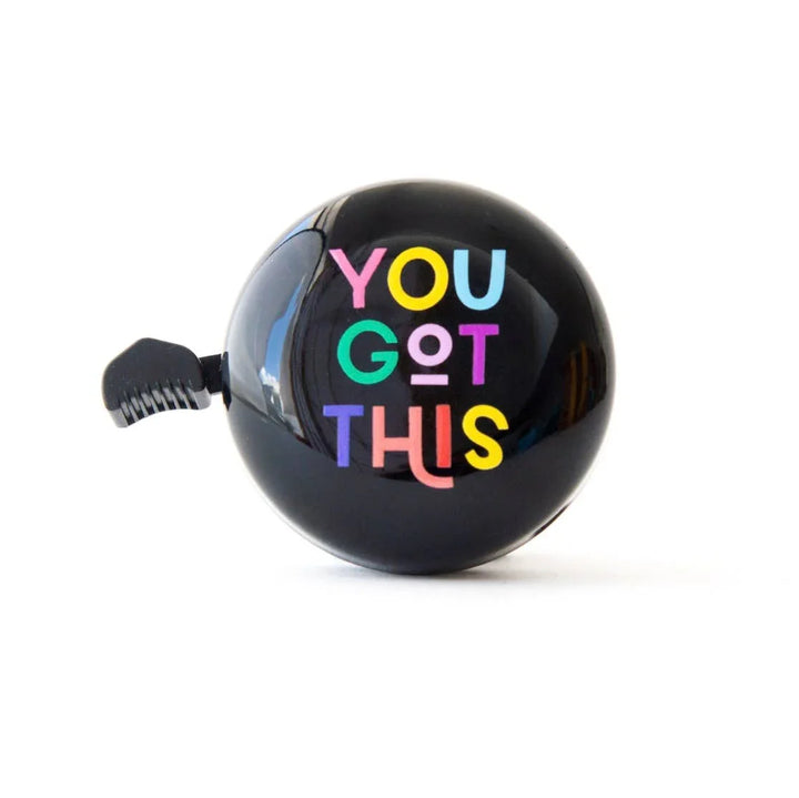 Black bike bell with colorful &