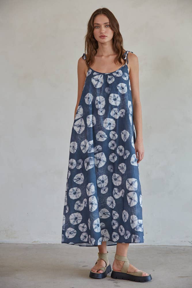 By Together L7248 | Woven Cotton Midi Flare Dress