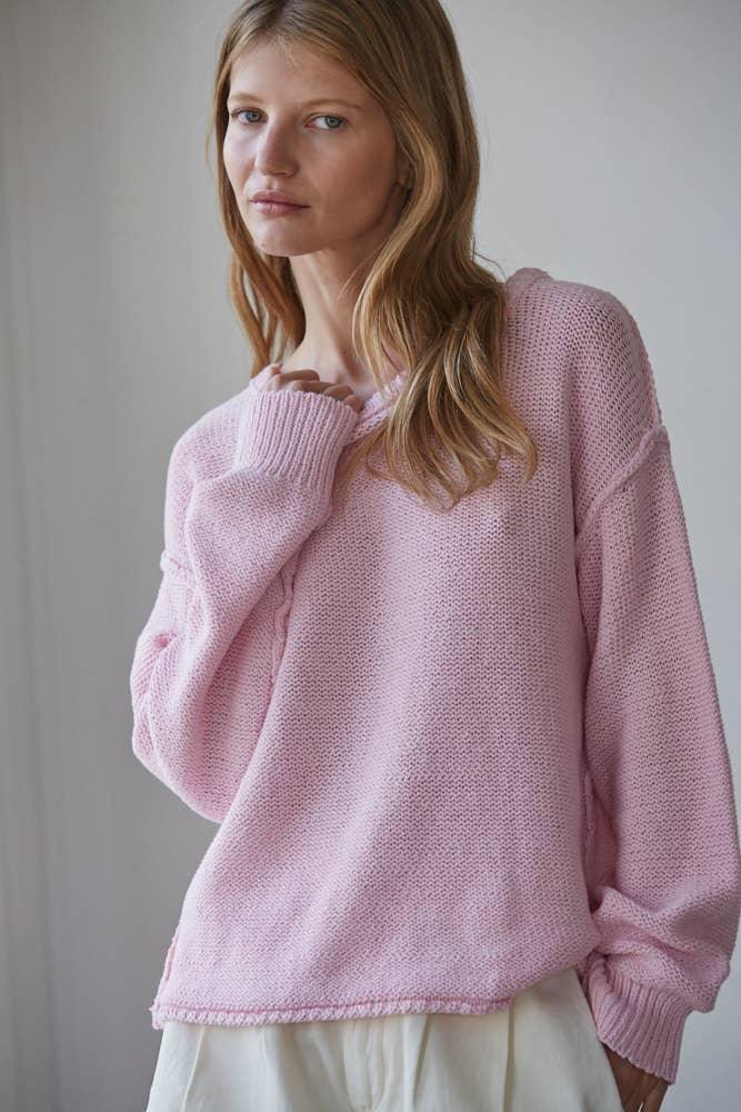 W1155 | Knit Sweater Crew Neck Long Sleeve Pullover Top