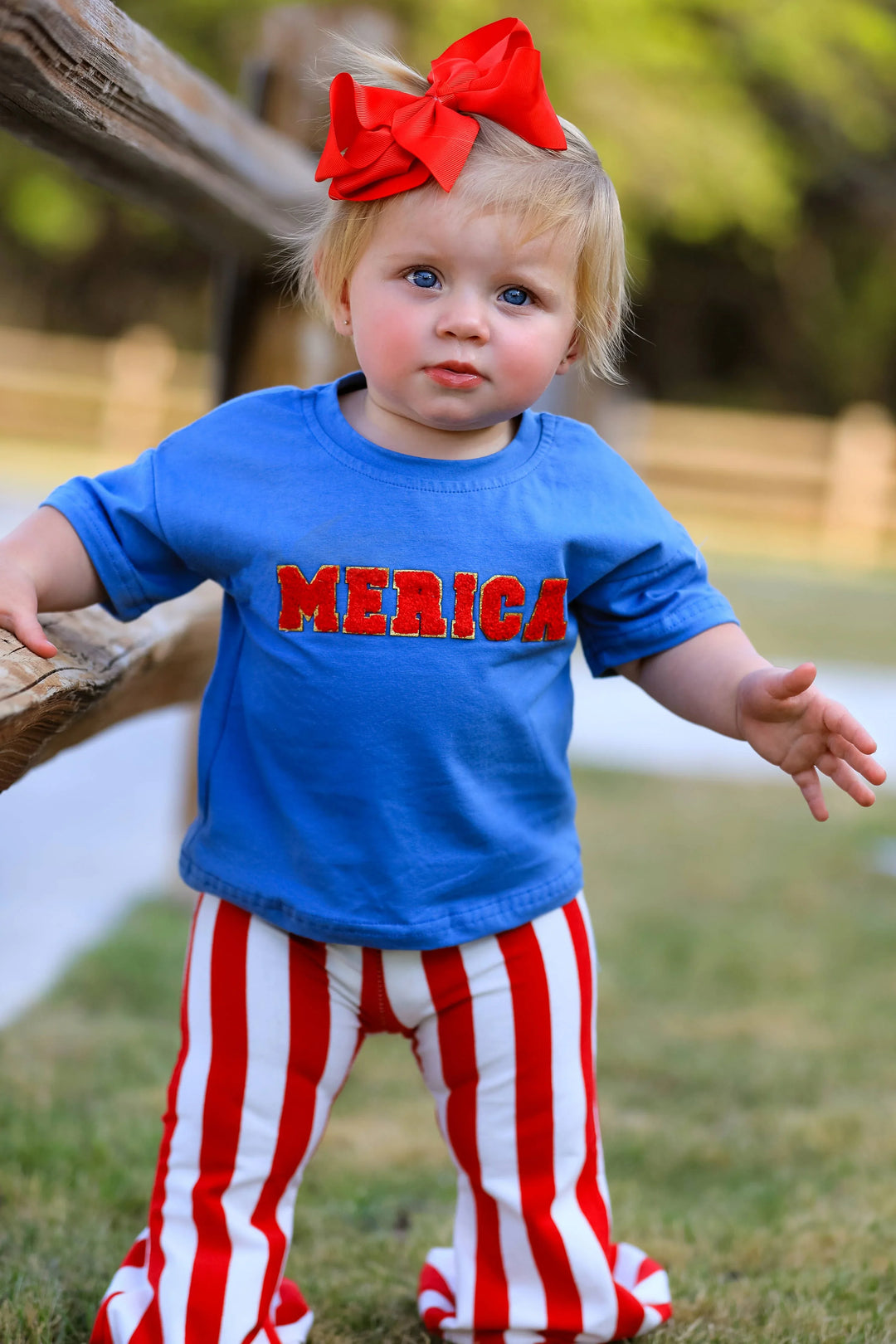 Toddler in patriotic &