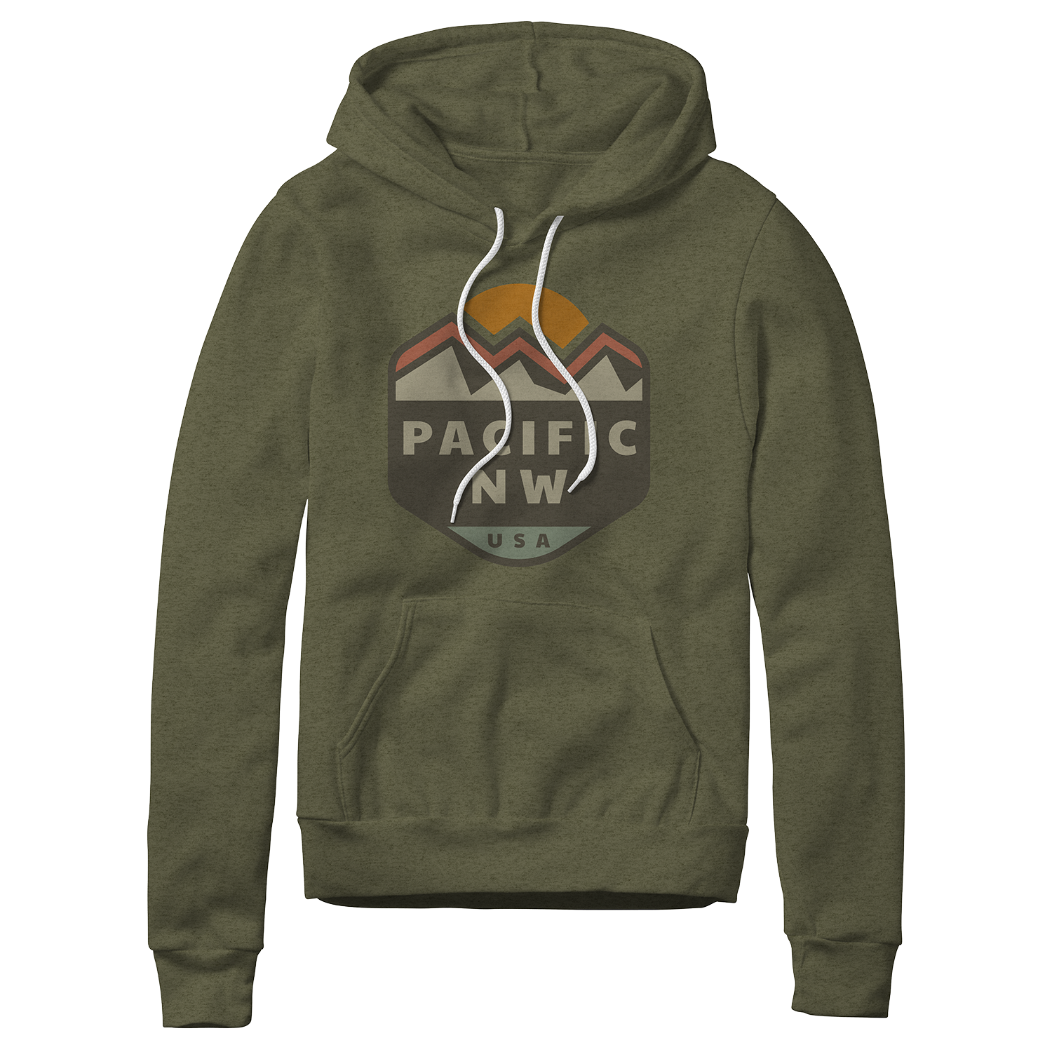 Sun over Mountain Stamp Premium Hoodie