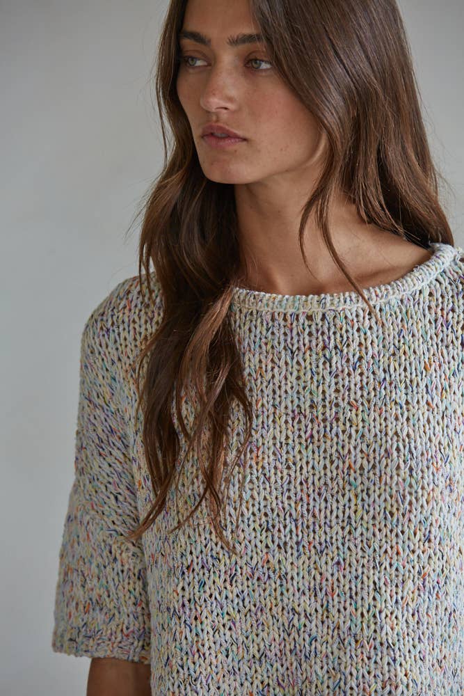 W2383 | Knit Sweater Cotton Polyester Acrylic Top
