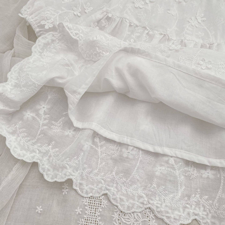 White Embroidered Baby Dress &amp; Romper