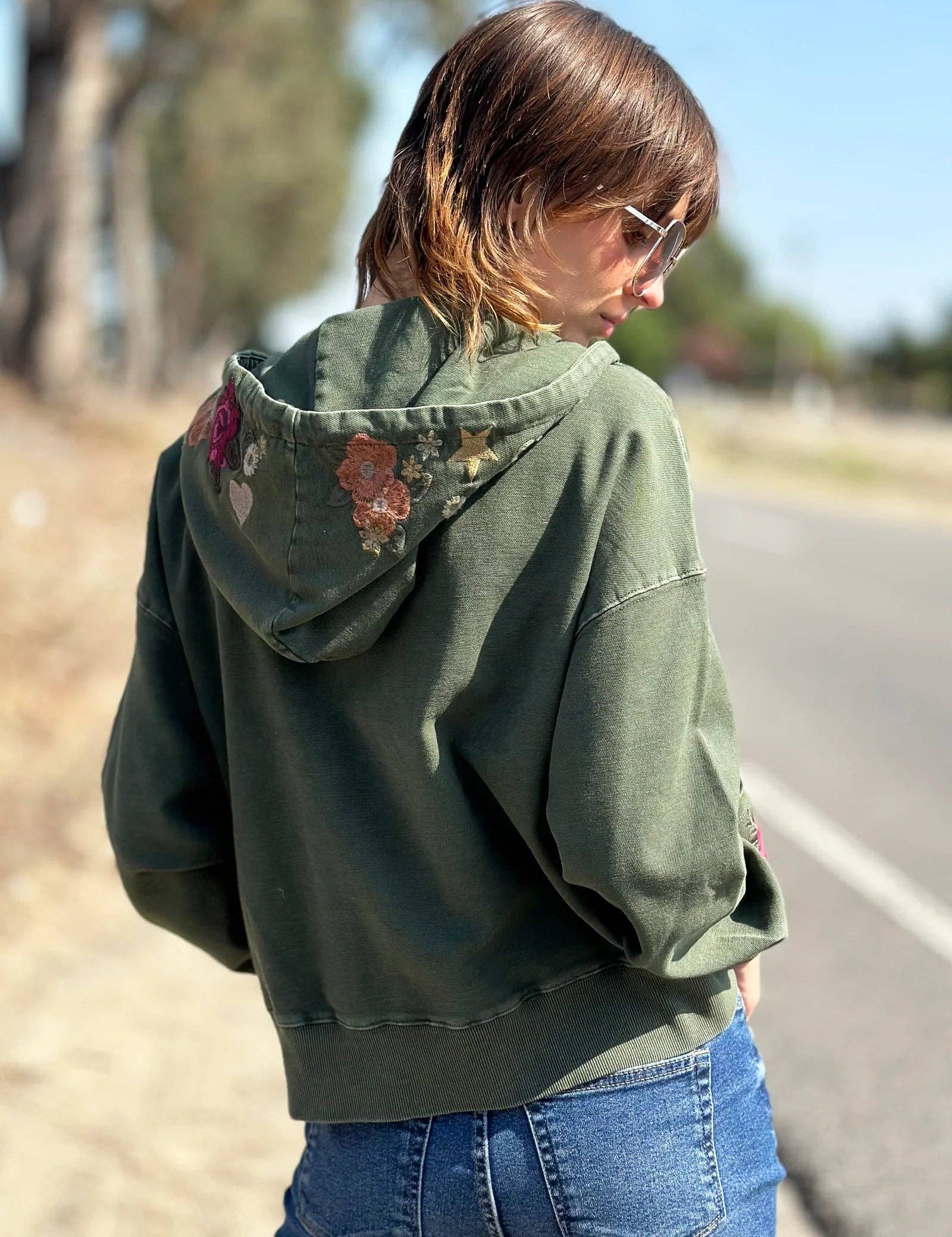 Camp Happy Green Hoodie