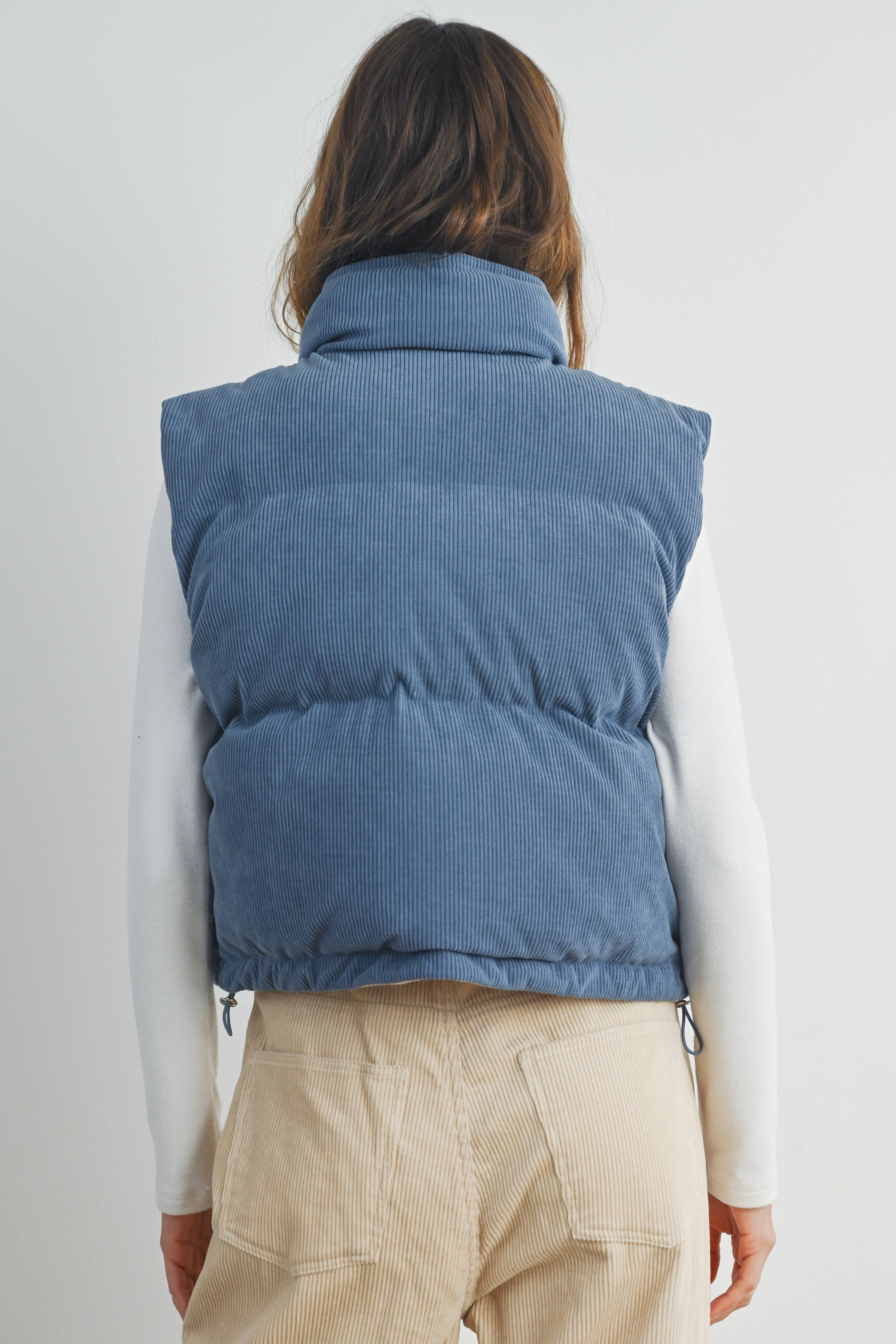 FALL ADOREME CORDUROY PUFFER VEST - BMJ7242