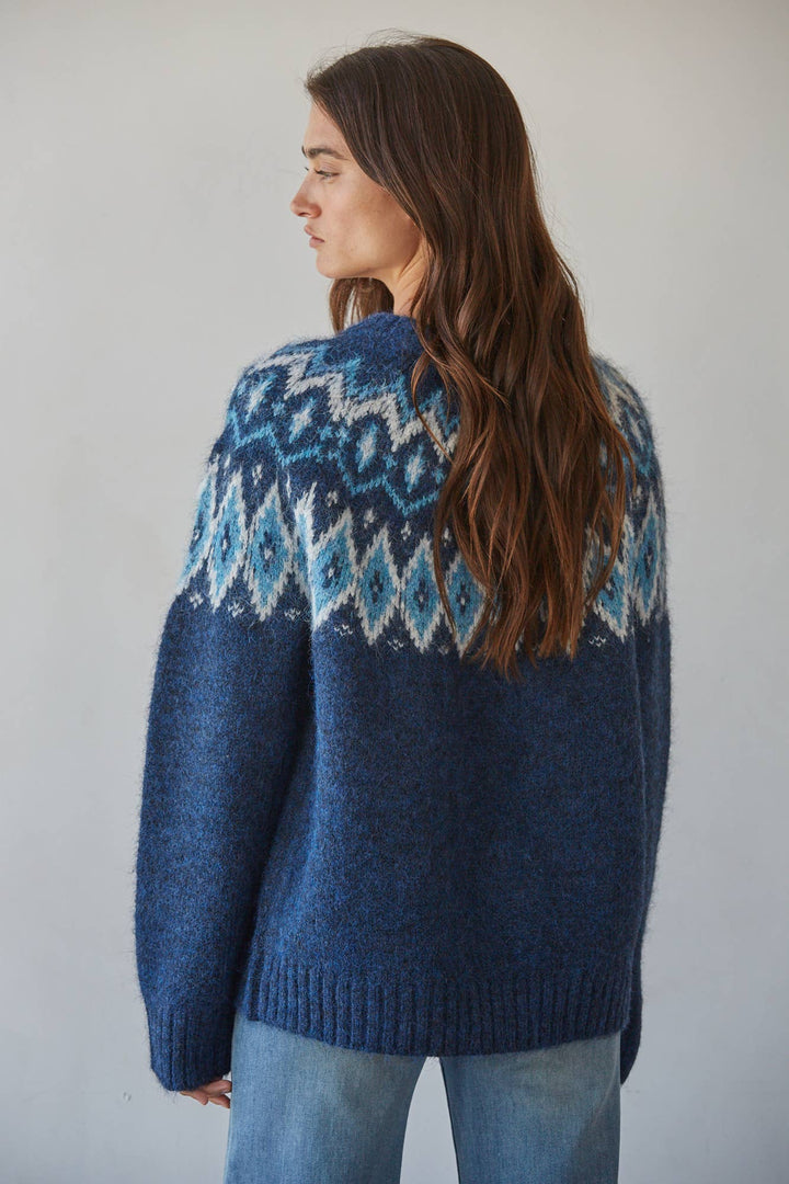W2800 | Knit Sweater Fair Isle Pullover