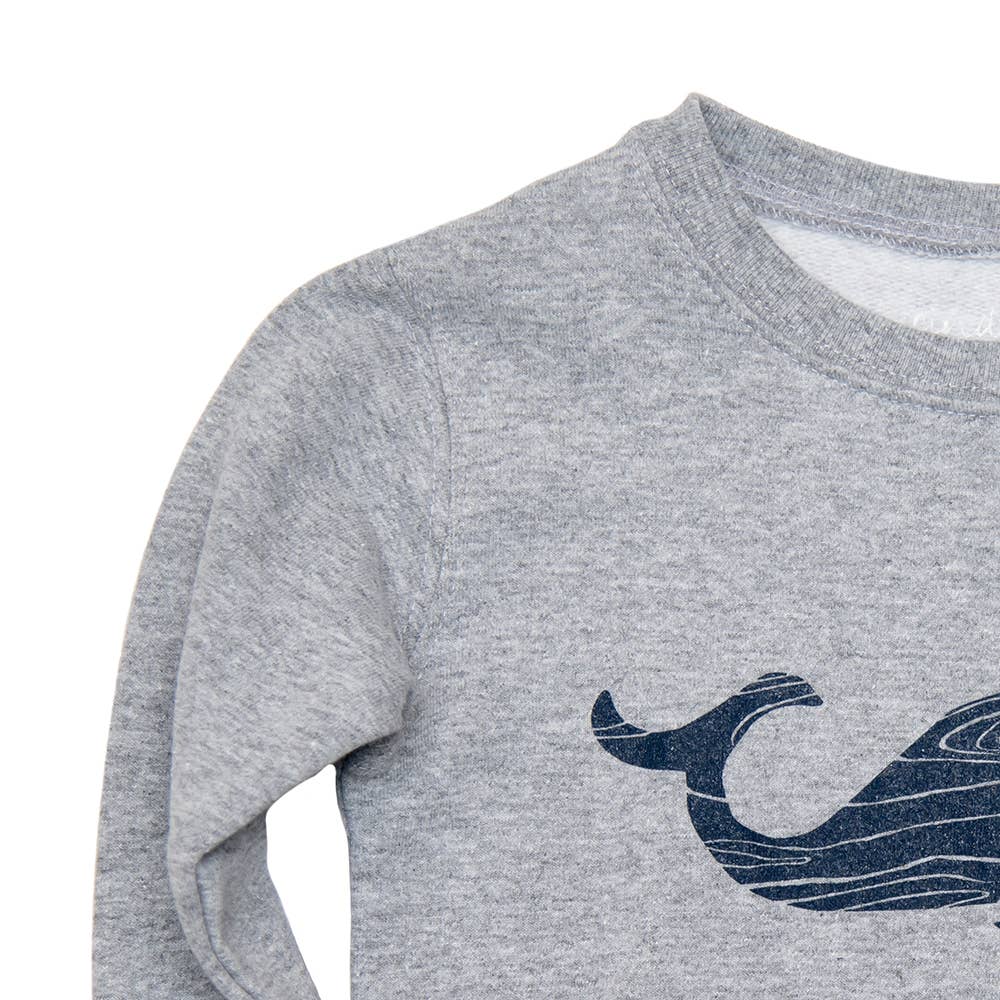 Toddler Wood Grain Whale Sweatshirt