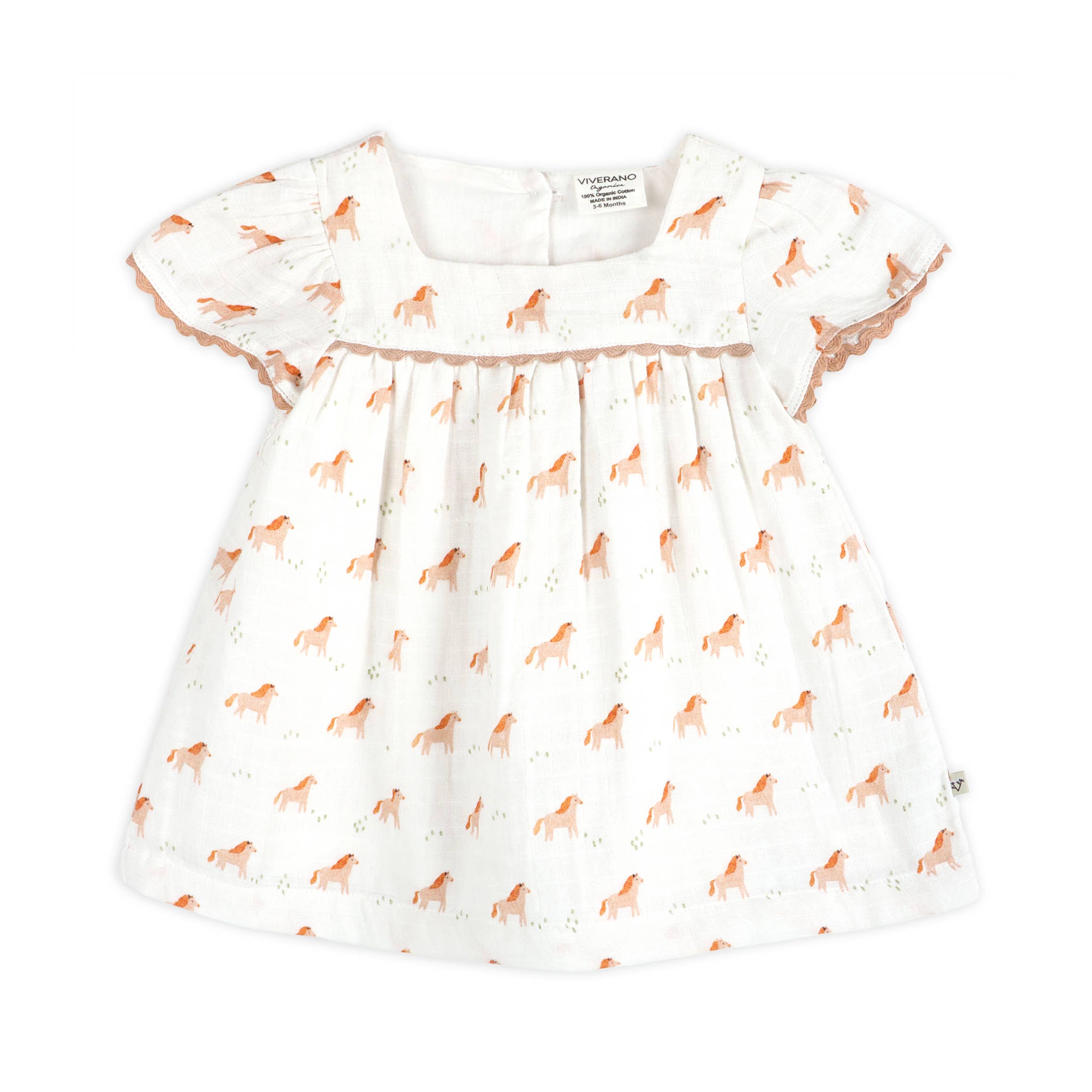 Horse Baby Dress + Bloomer (Organic Muslin)
