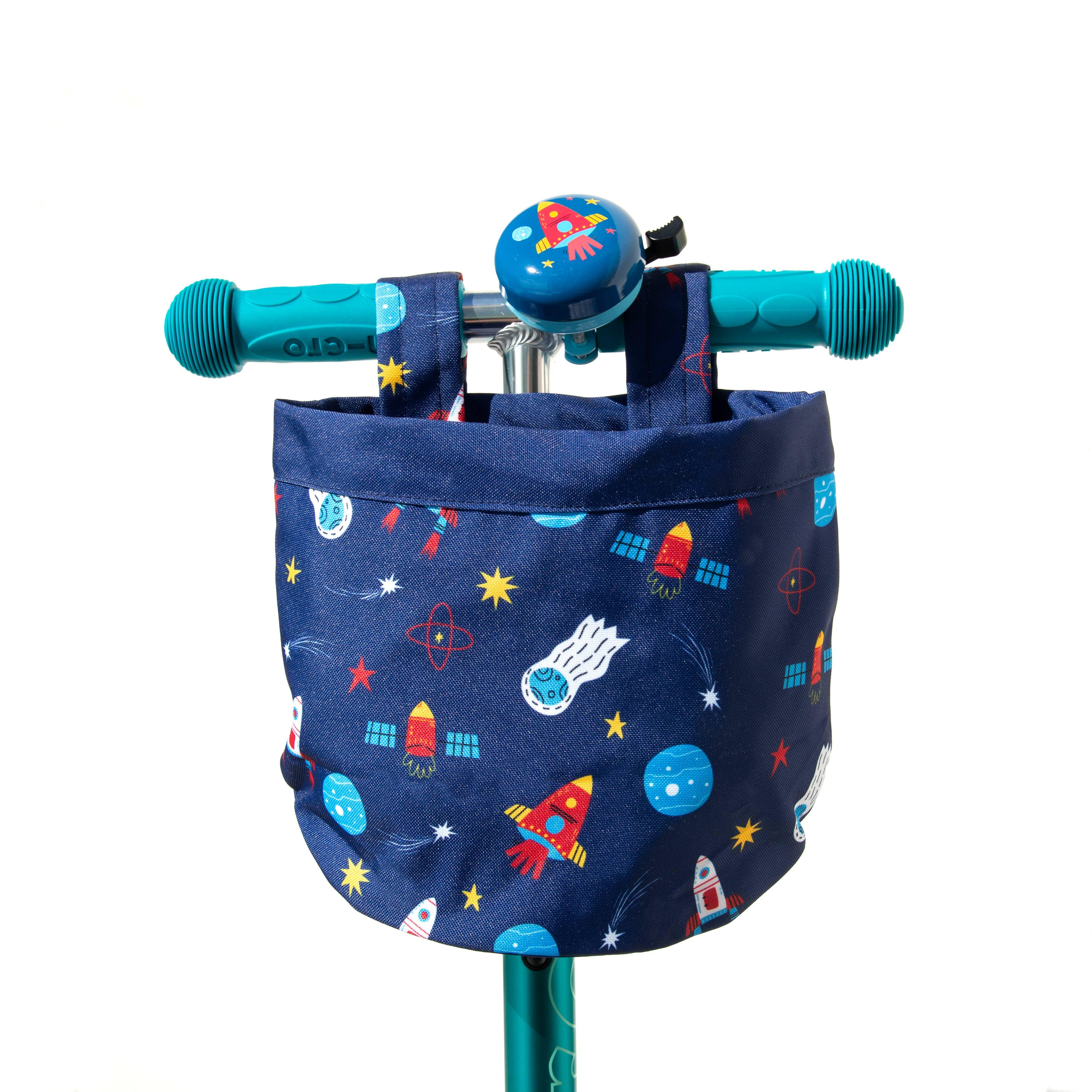 Rocketship Bike & Scooter Front Canvas Basket