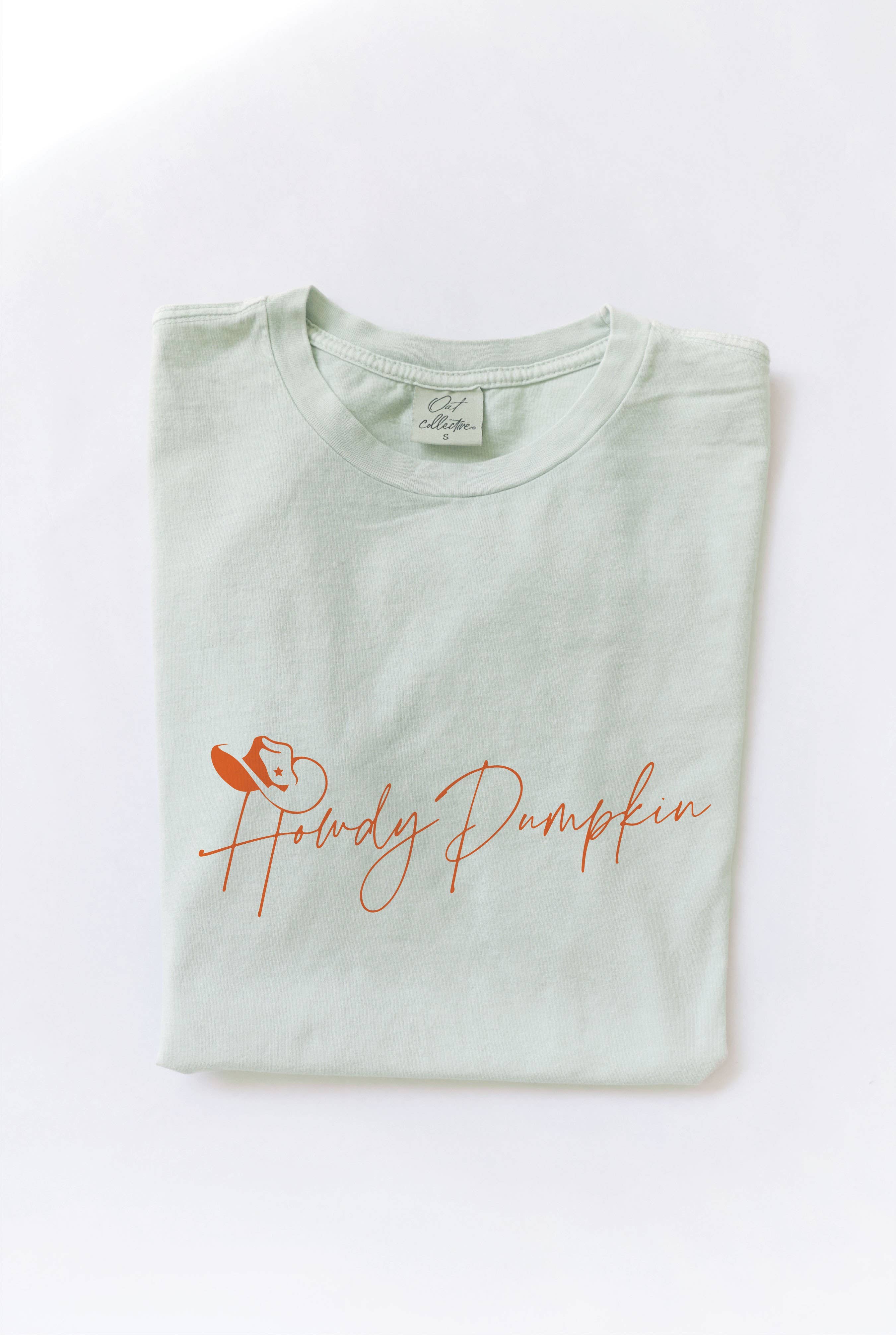 HOWDY PUMPKIN Mineral Washed Graphic Top