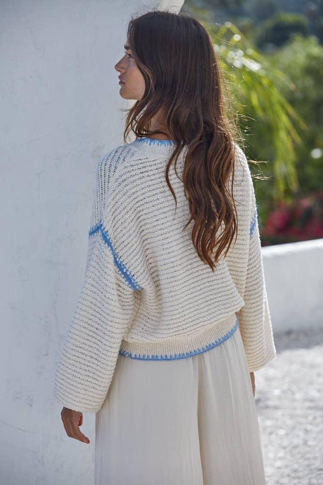W2468T1 | Knit Sweater Long Sleeve Top