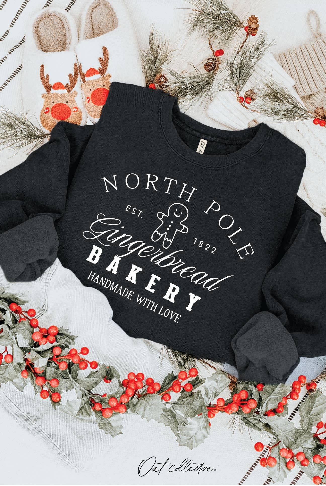 NORTH POLE GINGERBREAD BAKERY   Graphic Sweatshirt