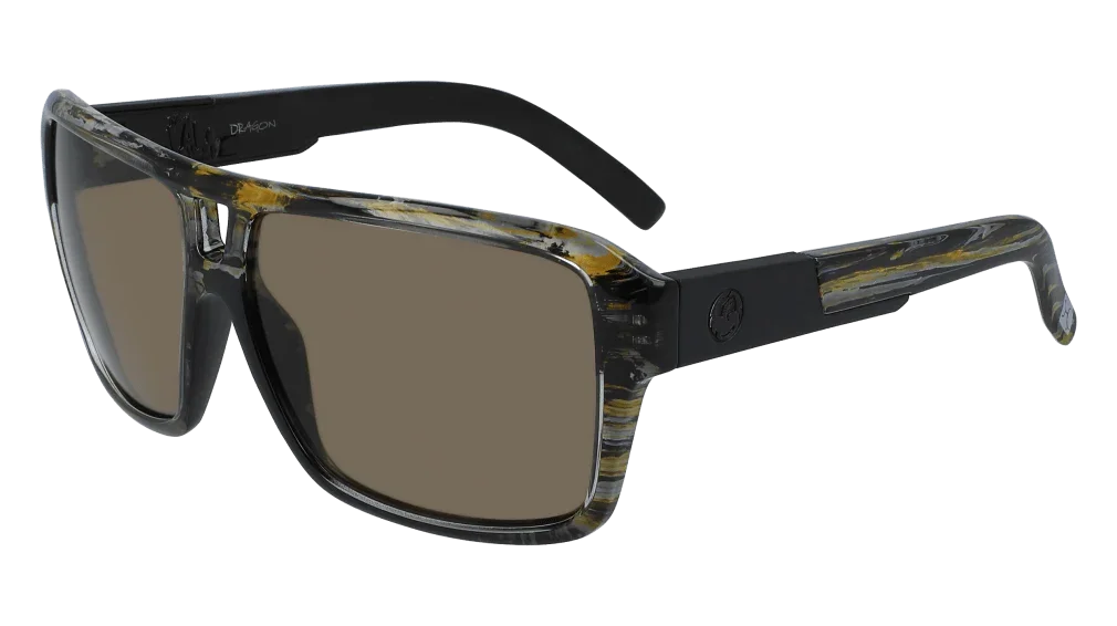 Stylish outdoor sunglasses with marbled frames and polarized lenses for beach, bike, or trail adventures.