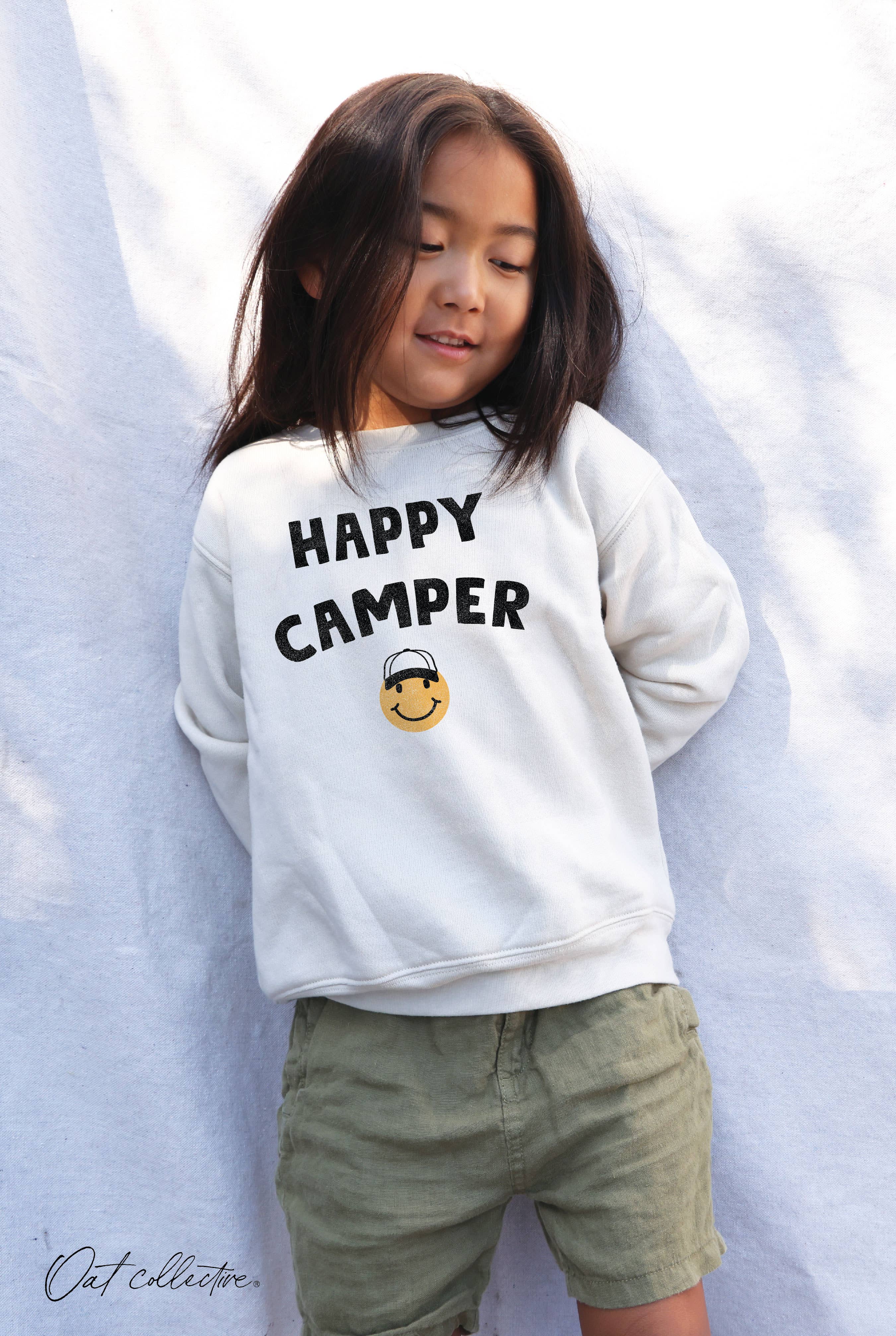 HAPPY CAMPER Toddler Unisex Graphic Sweatshirt