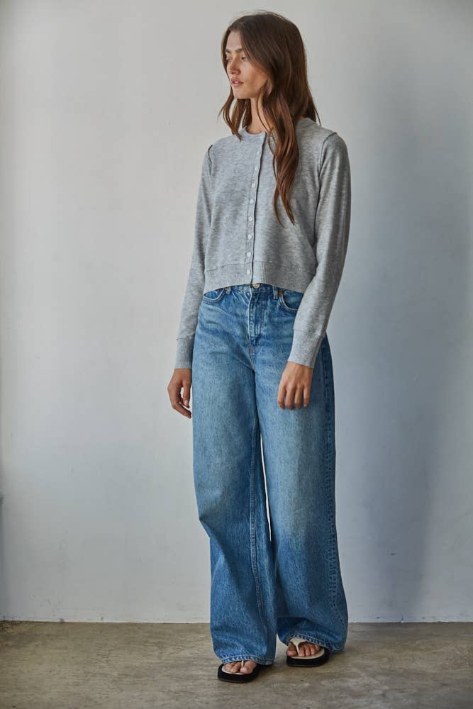 W2535 | Knit Sweater Polyester Acrylic Nylon Cardigan