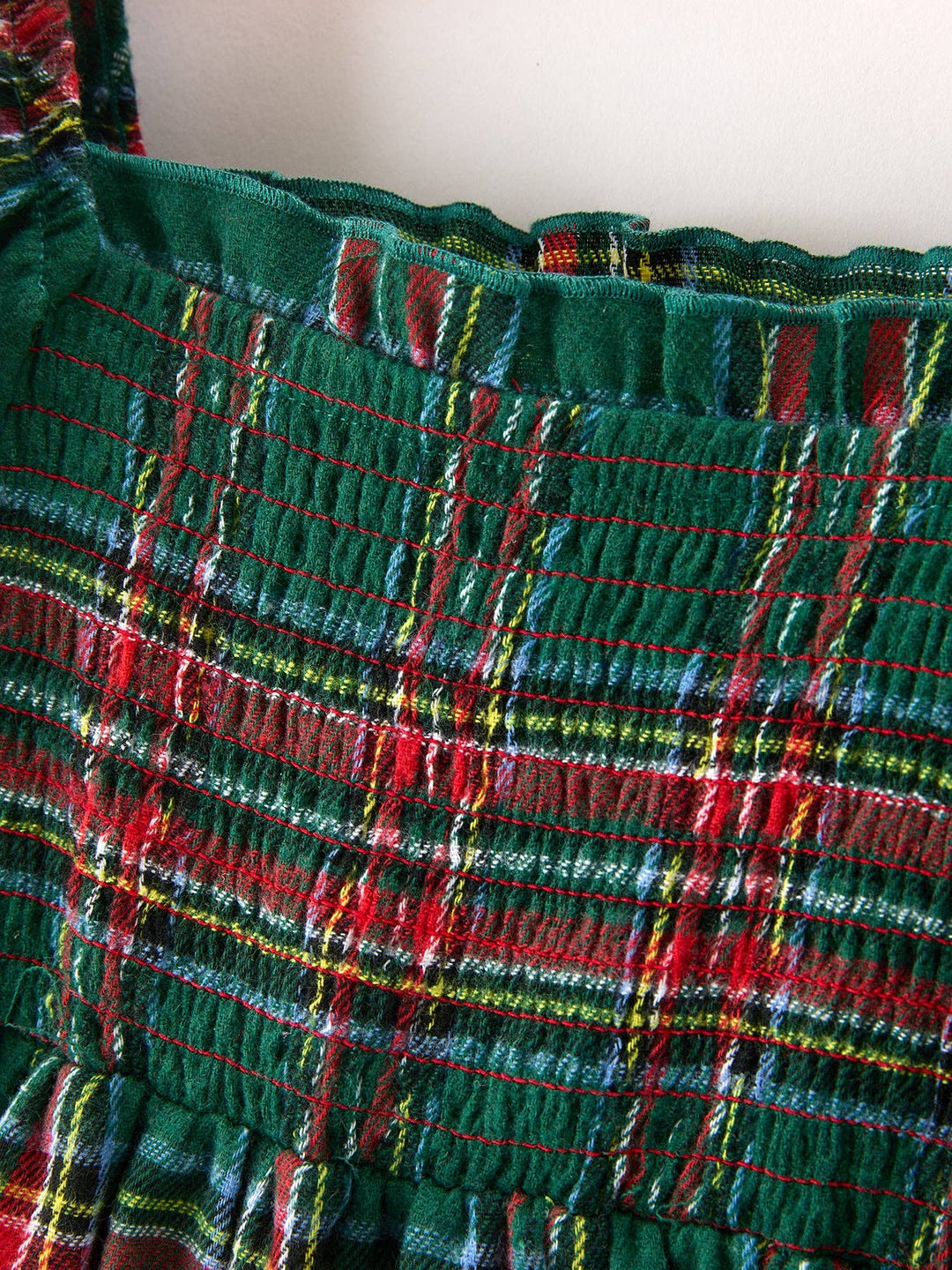 Christmas Green Plaid Mommy and Me Matching Dress