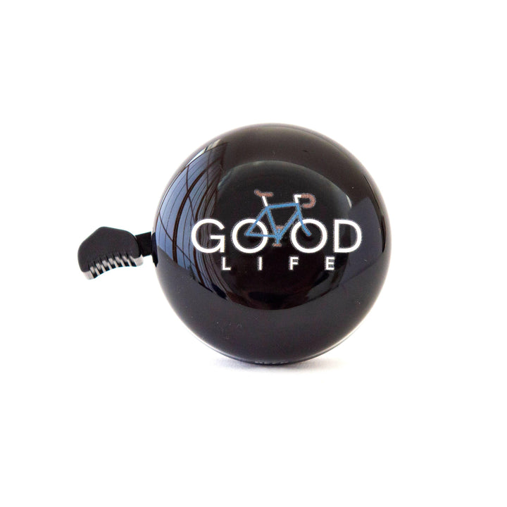 Black bike bell with &