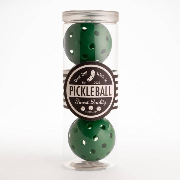 Green pickleball balls in clear tube, finest quality for outdoor play