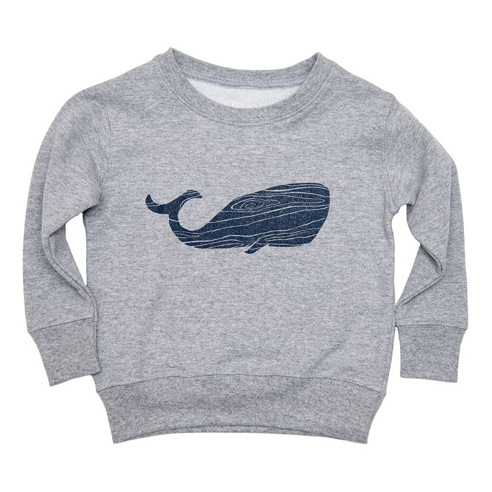 Toddler Wood Grain Whale Sweatshirt