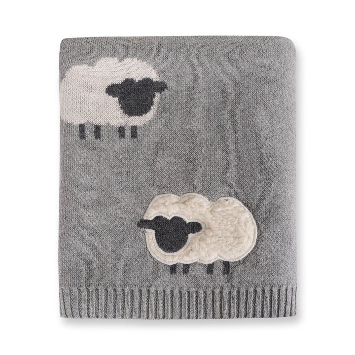 Woolly Sheep 3D - Organic Jacquard Knit Baby Blanket