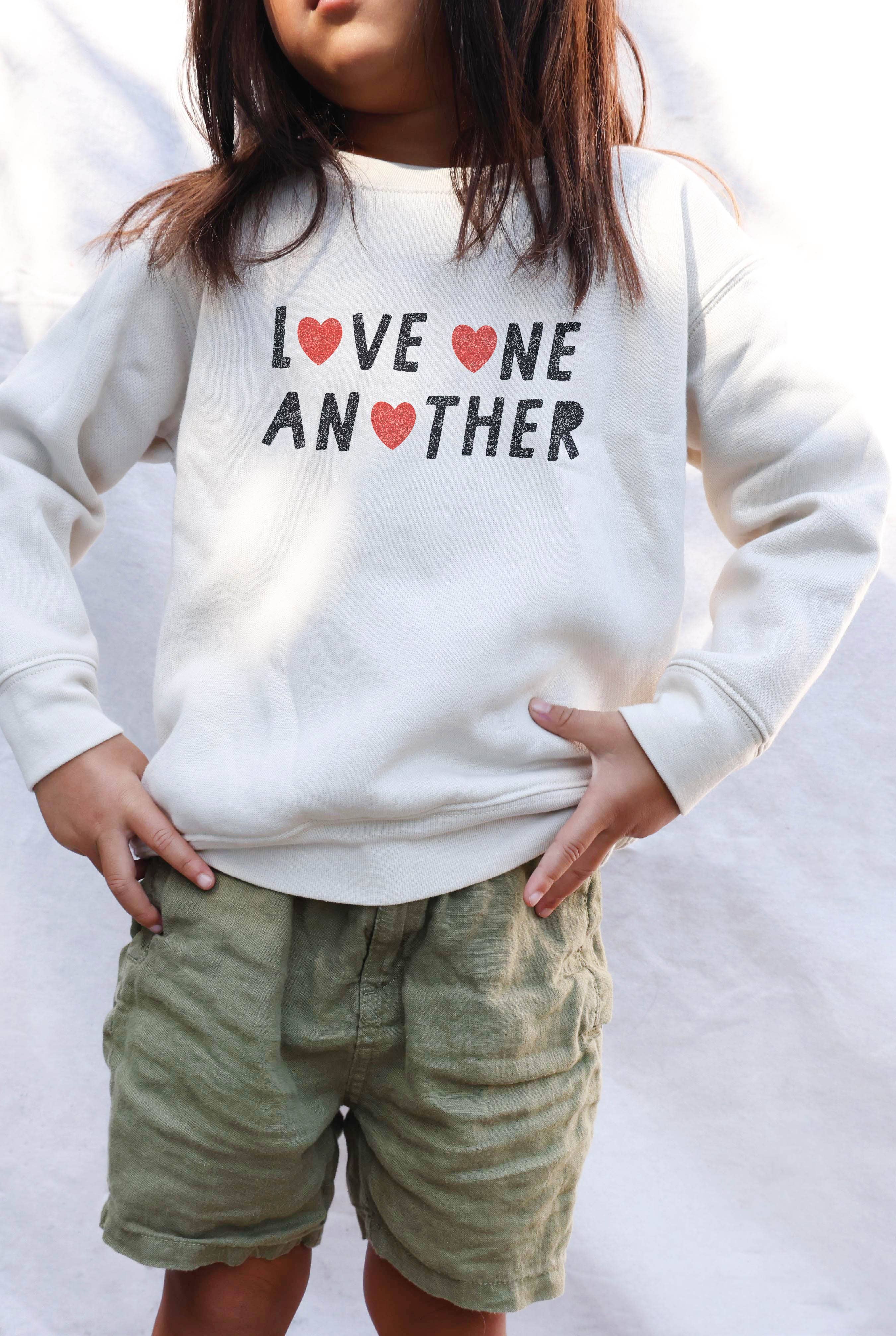 LOVE ONE ANOTHER Toddler Unisex Graphic Sweatshirt