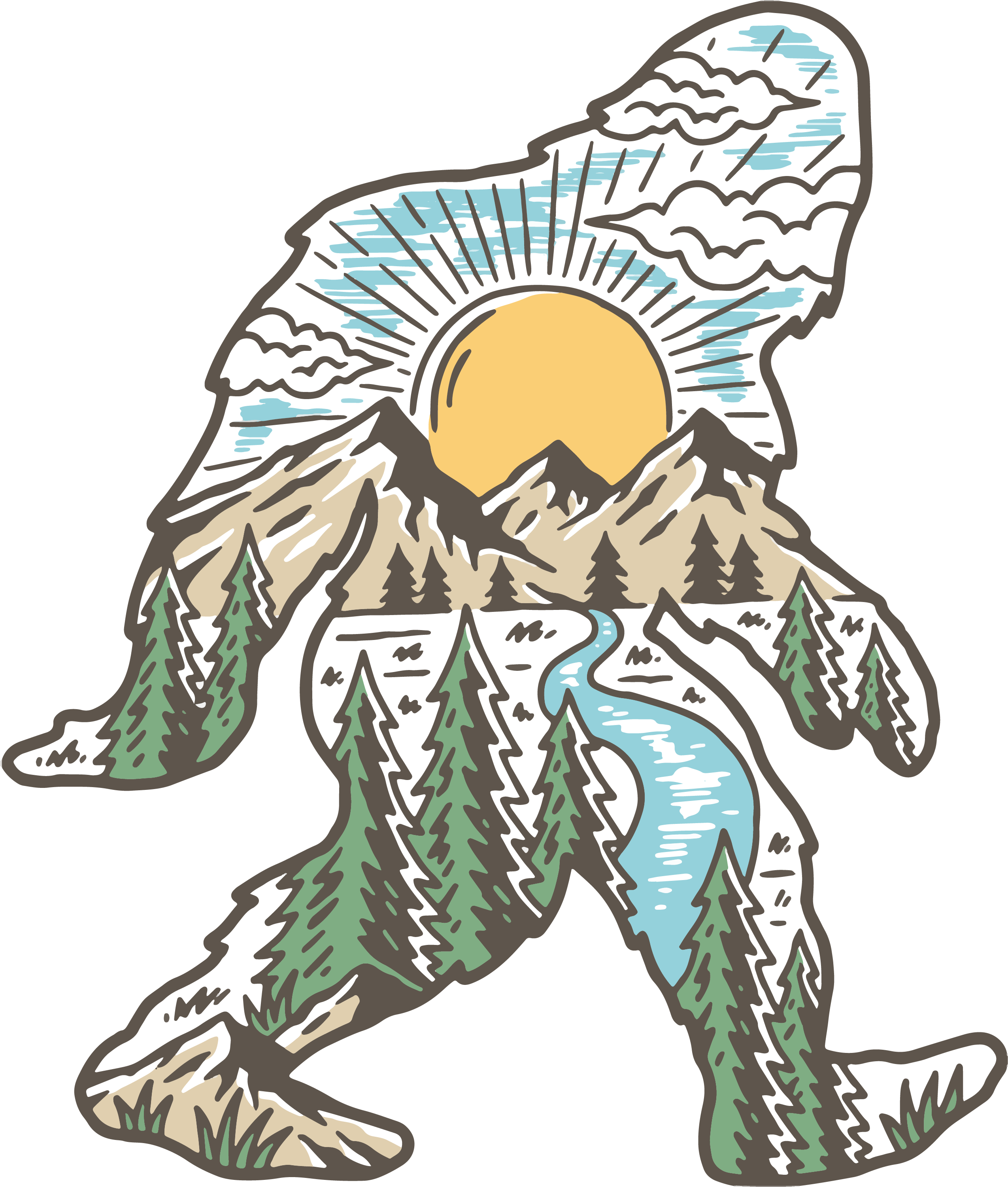 Sasquatch Day | Lightweight Pullover Hoodie Sweatshirt