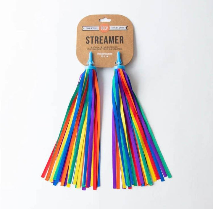 Rainbow bike streamers for handlebars, colorful tassels for bikes or scooters