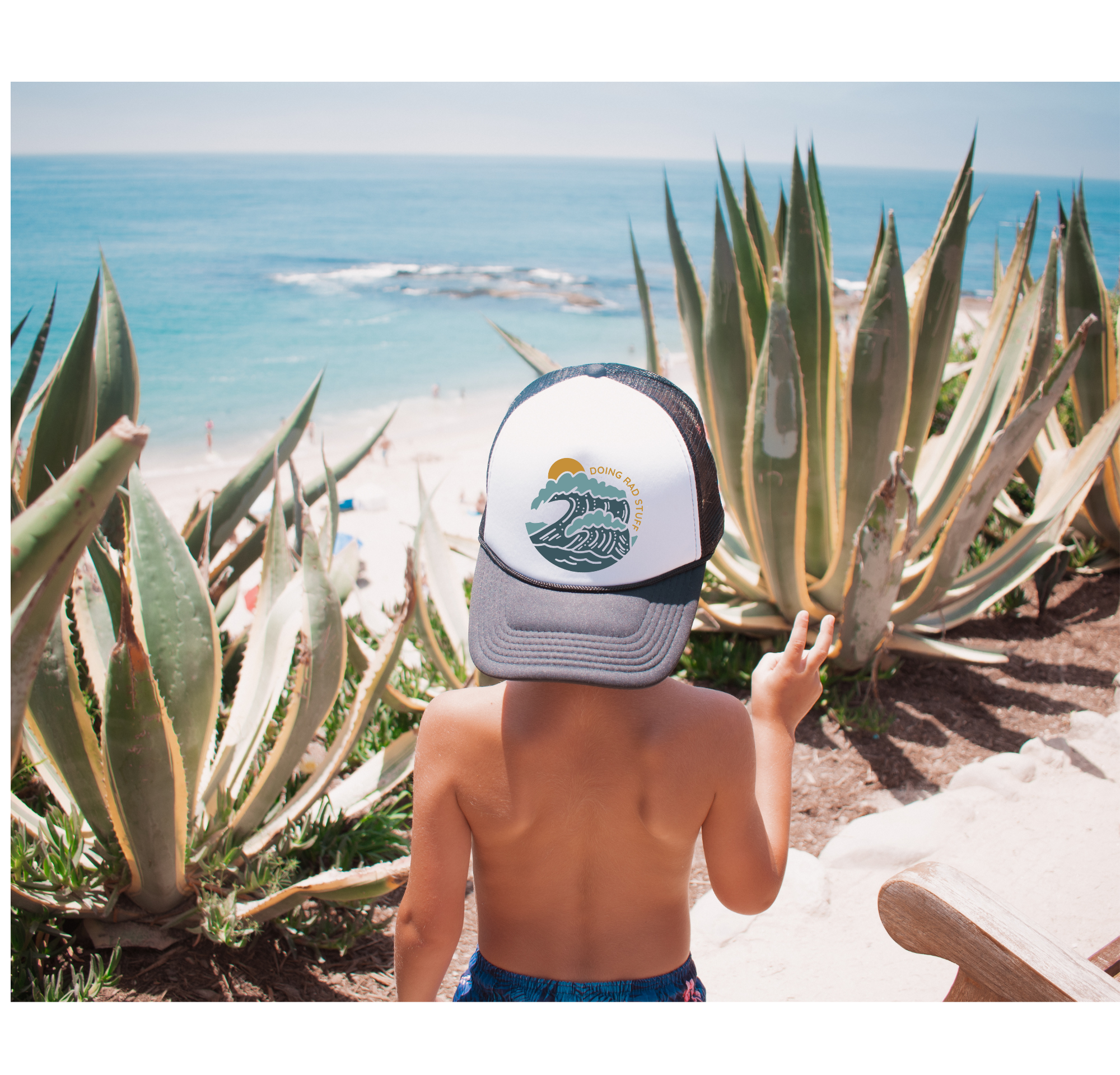 Doing Rad Stuff Coastal Kids Trucker Hat Surf Youth Toddler