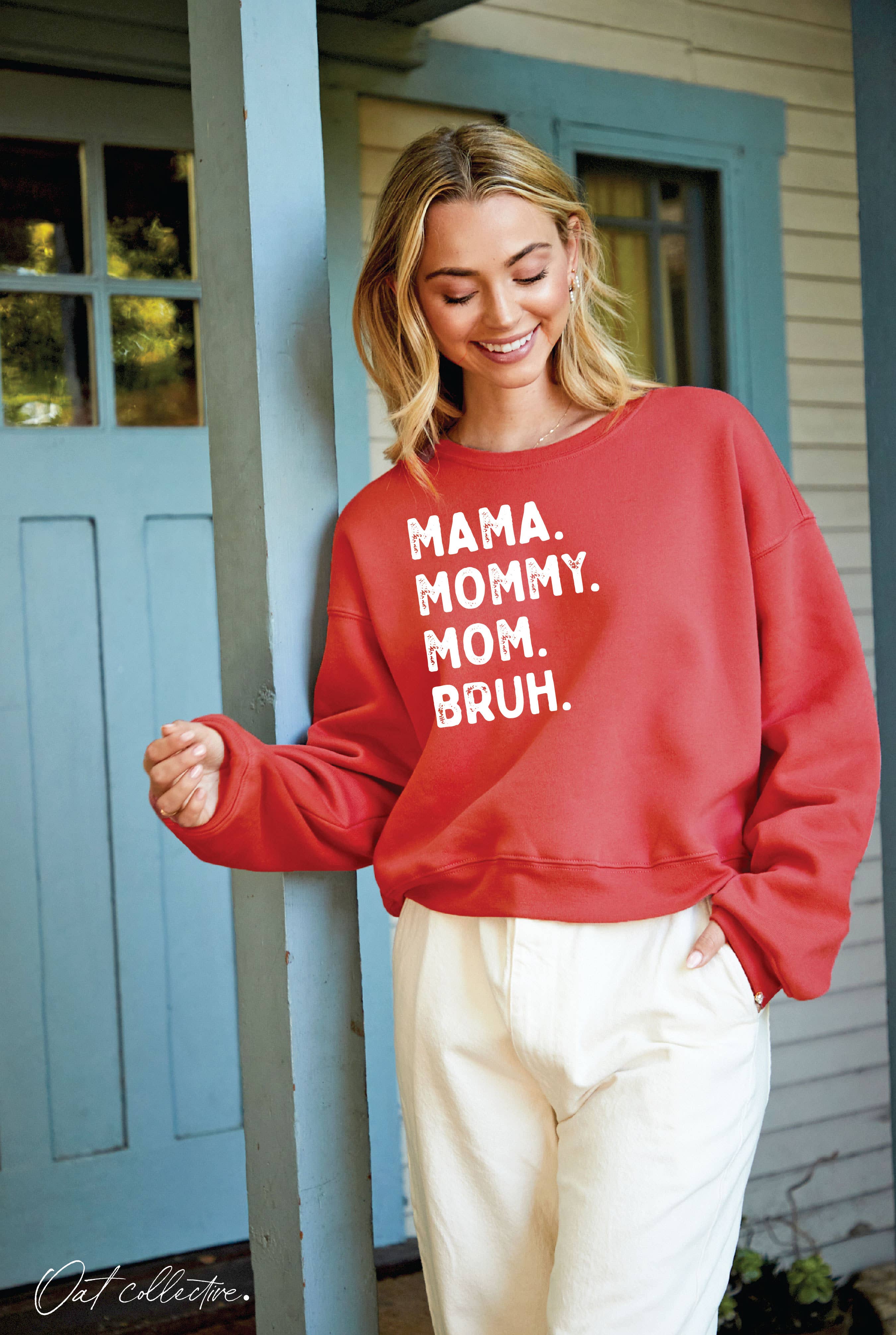MAMA MOMMY MOM BRUH Mid Graphic Sweatshirt