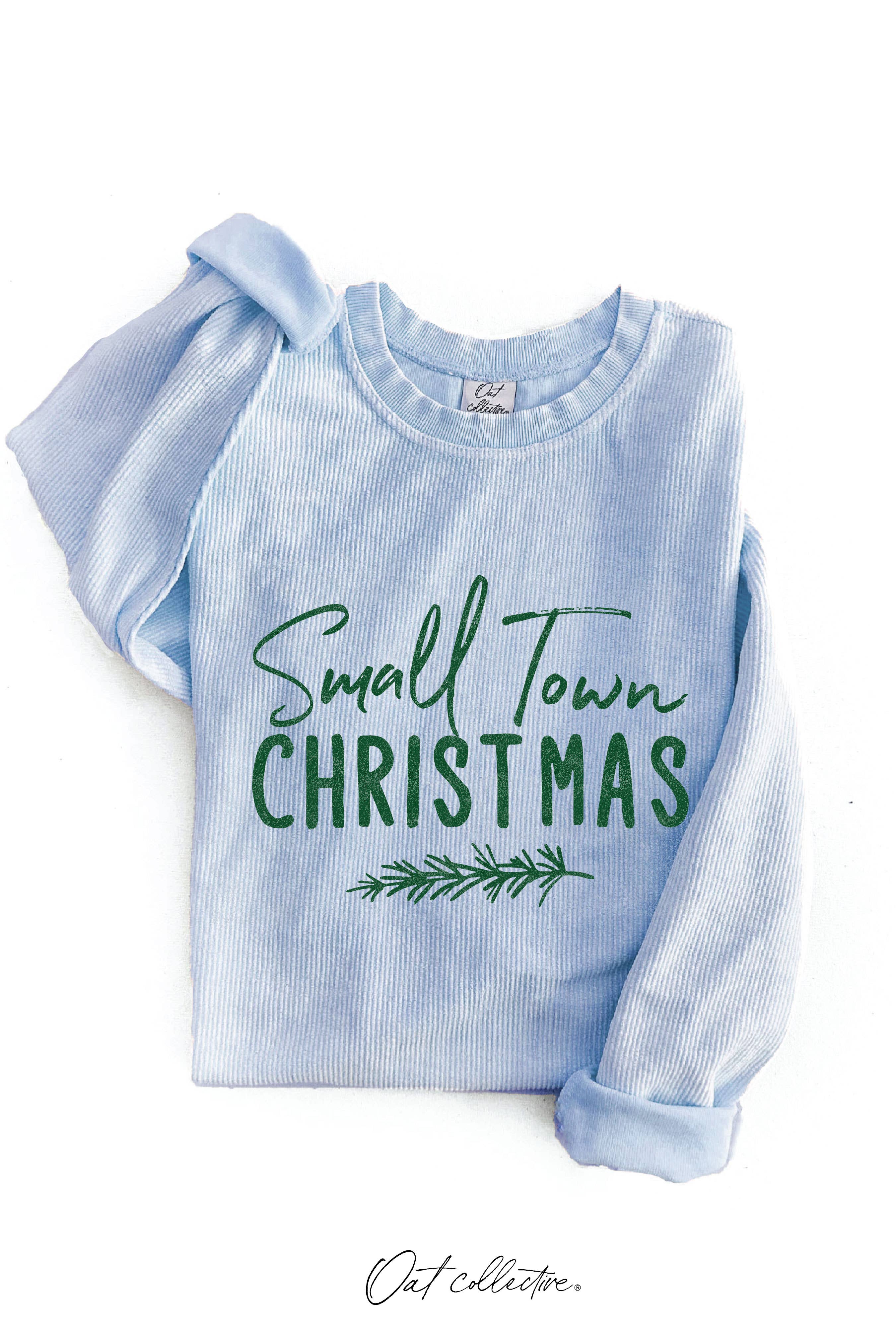 SMALL TOWN CHRISTMAS Thermal Vintage Pullover