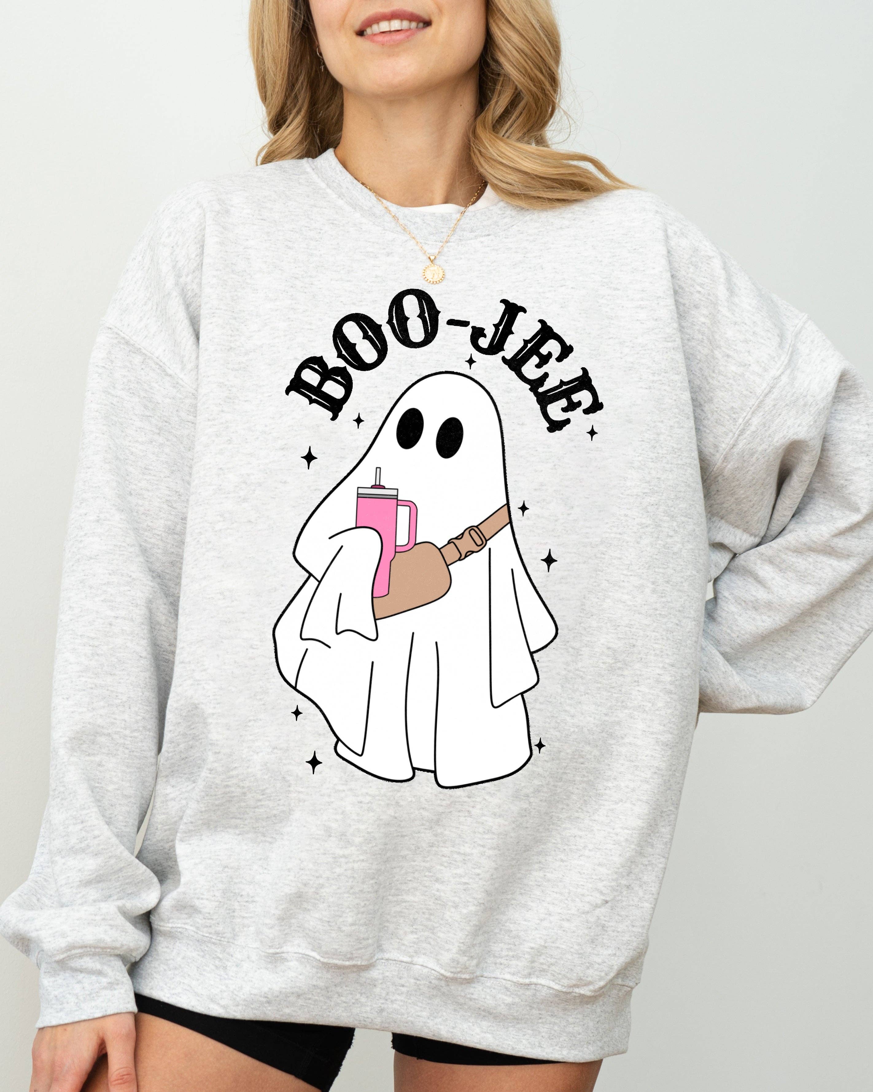 Boo-Jee Ghost, Skeleton, Spooky, Funny Halloween Sweatshirt