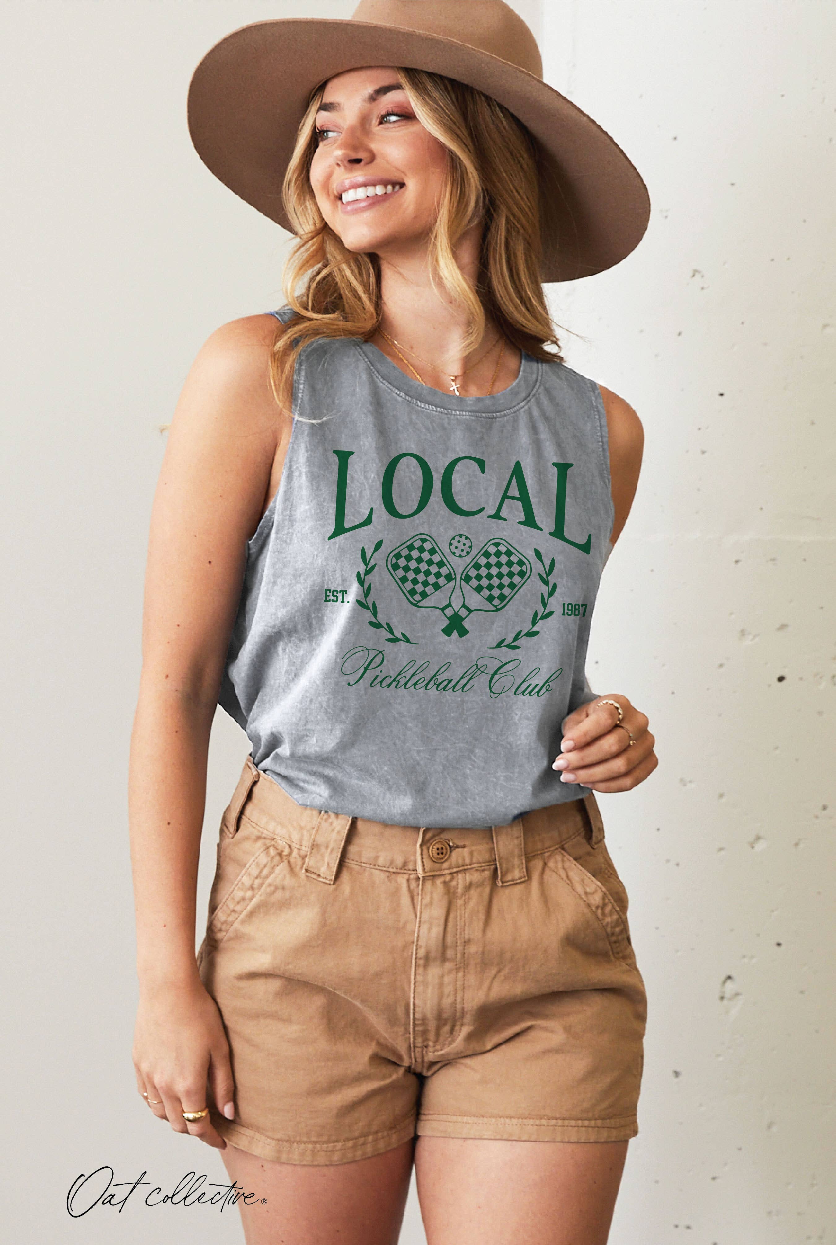 LOCAL PICKLEBALL CLUB   Mineral Graphic Tank Top