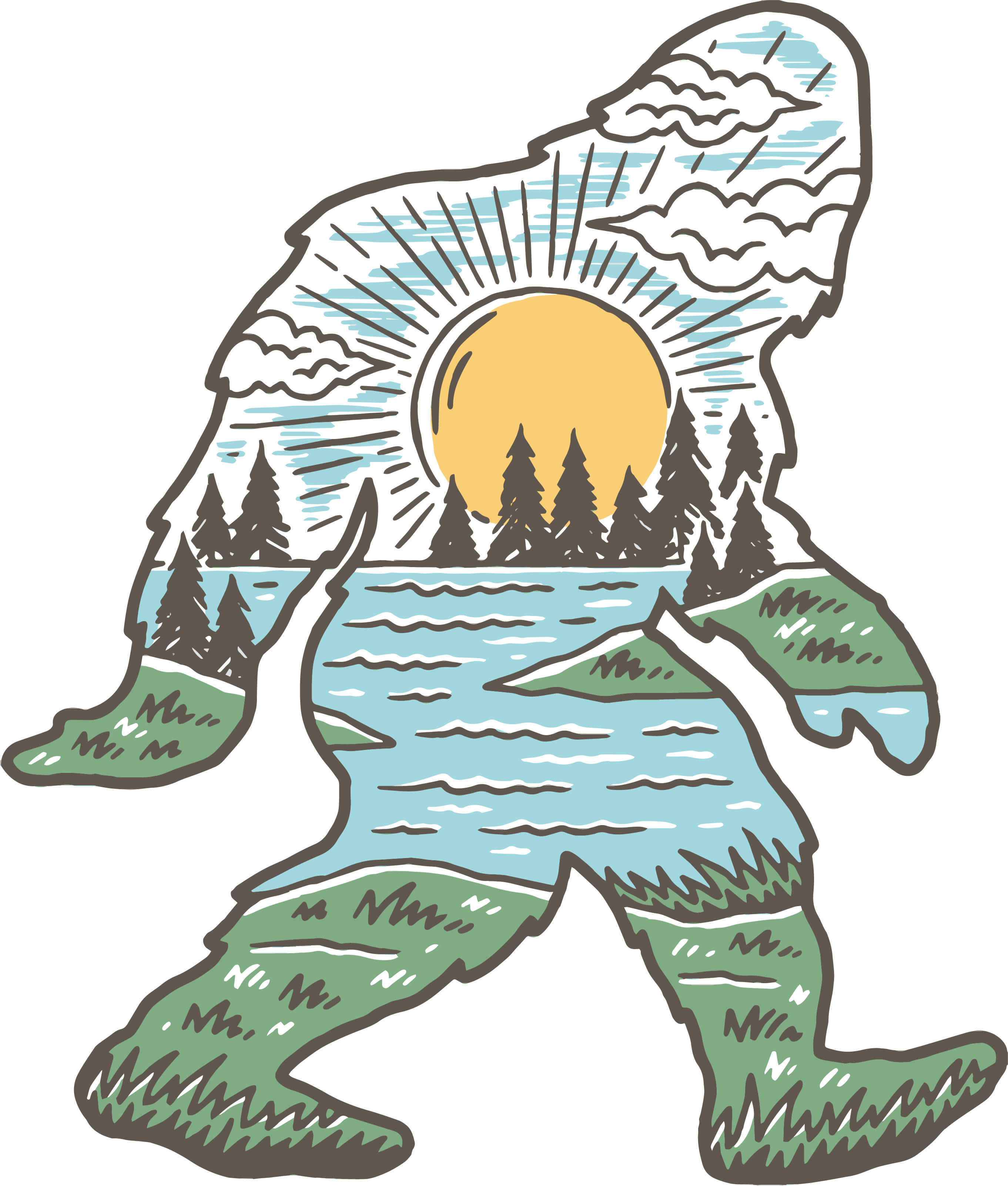 Sasquatch Day | Lightweight Pullover Hoodie Sweatshirt