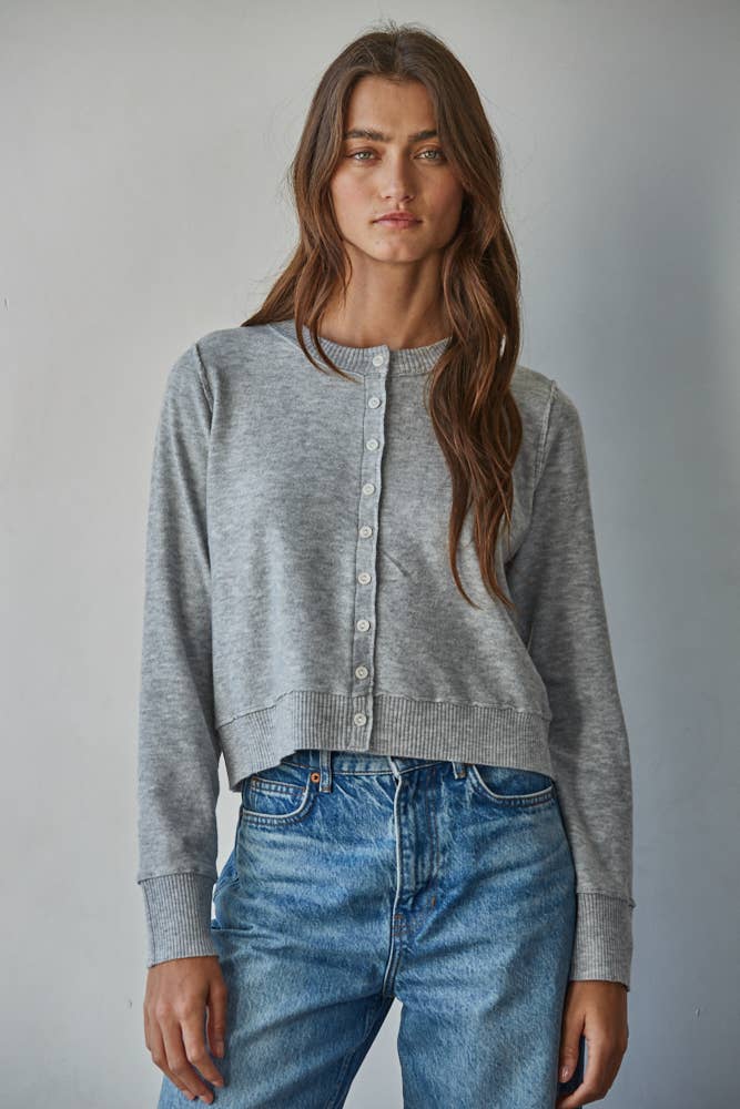 W2535 | Knit Sweater Polyester Acrylic Nylon Cardigan