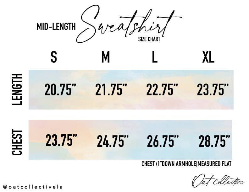 MEET ME AT THE BEACH Mid Graphic Sweatshirt