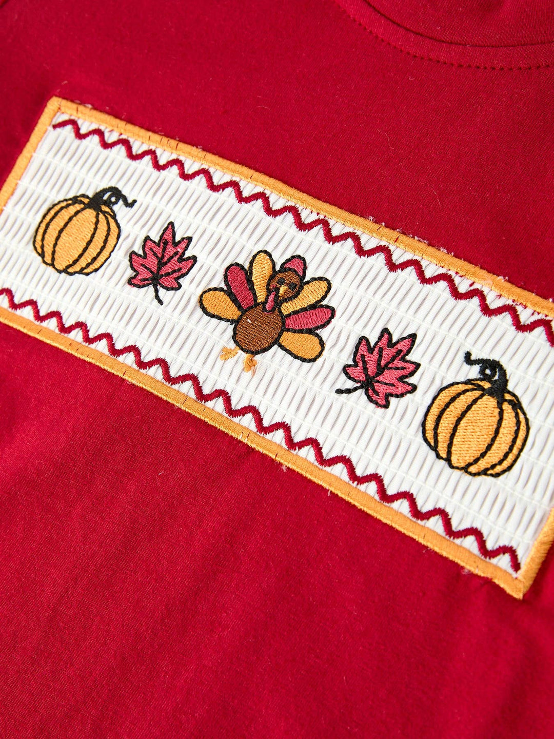 Boy Thanksgiving Pumpkin Turkey Maple Leaf Outfit Set