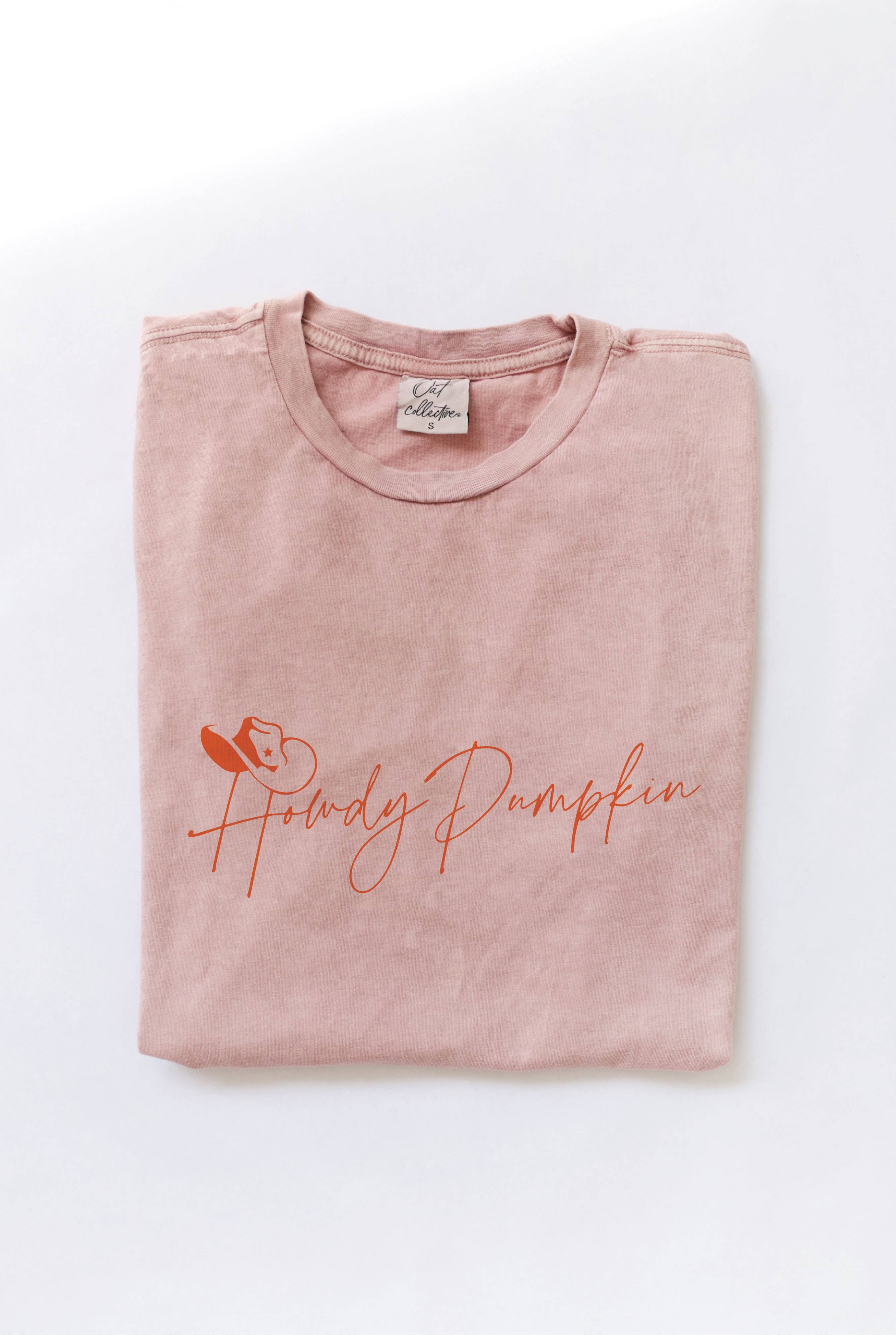 HOWDY PUMPKIN Mineral Washed Graphic Top