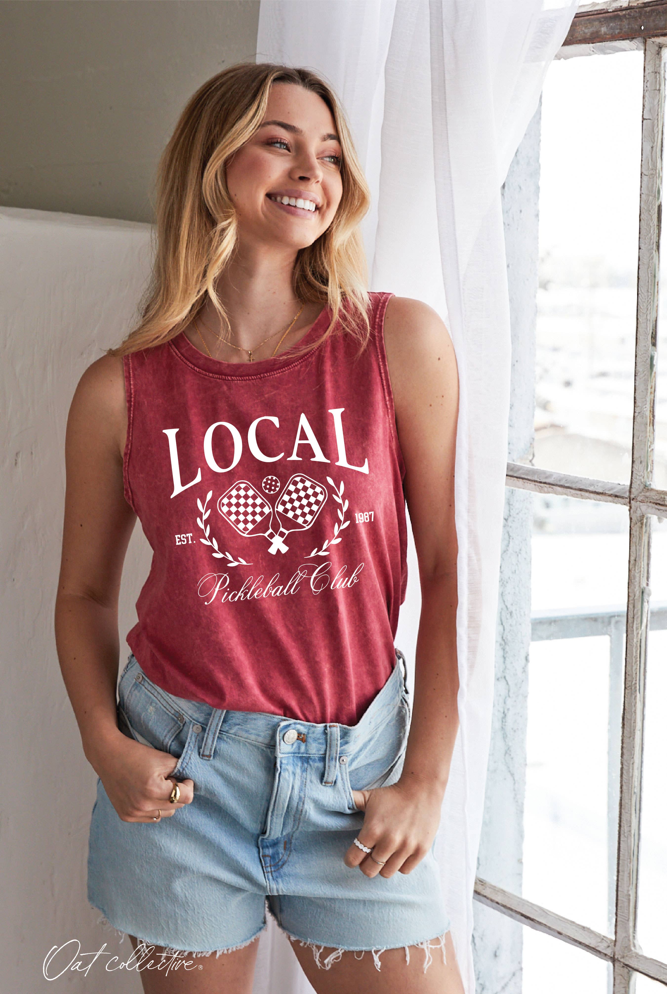 LOCAL PICKLEBALL CLUB   Mineral Graphic Tank Top