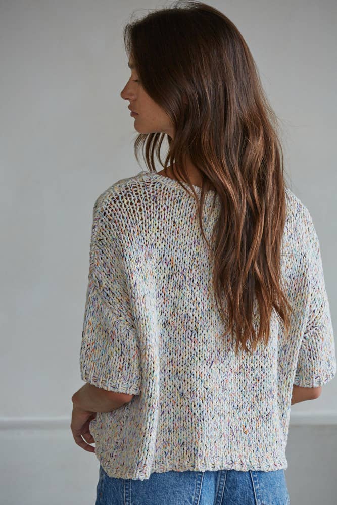 W2383 | Knit Sweater Cotton Polyester Acrylic Top