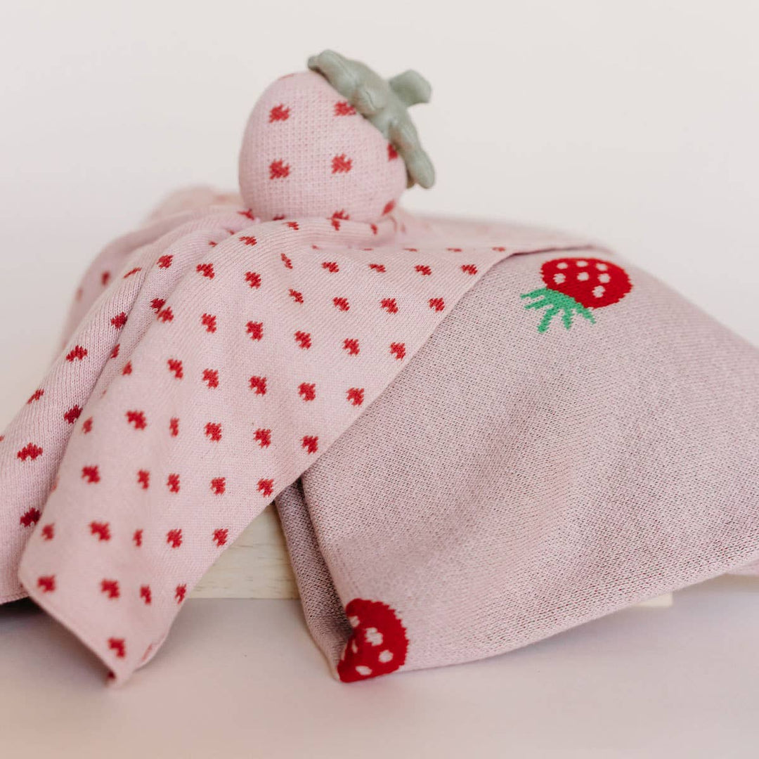 Strawberry - Organic Cotton Jacquard Baby Blanket