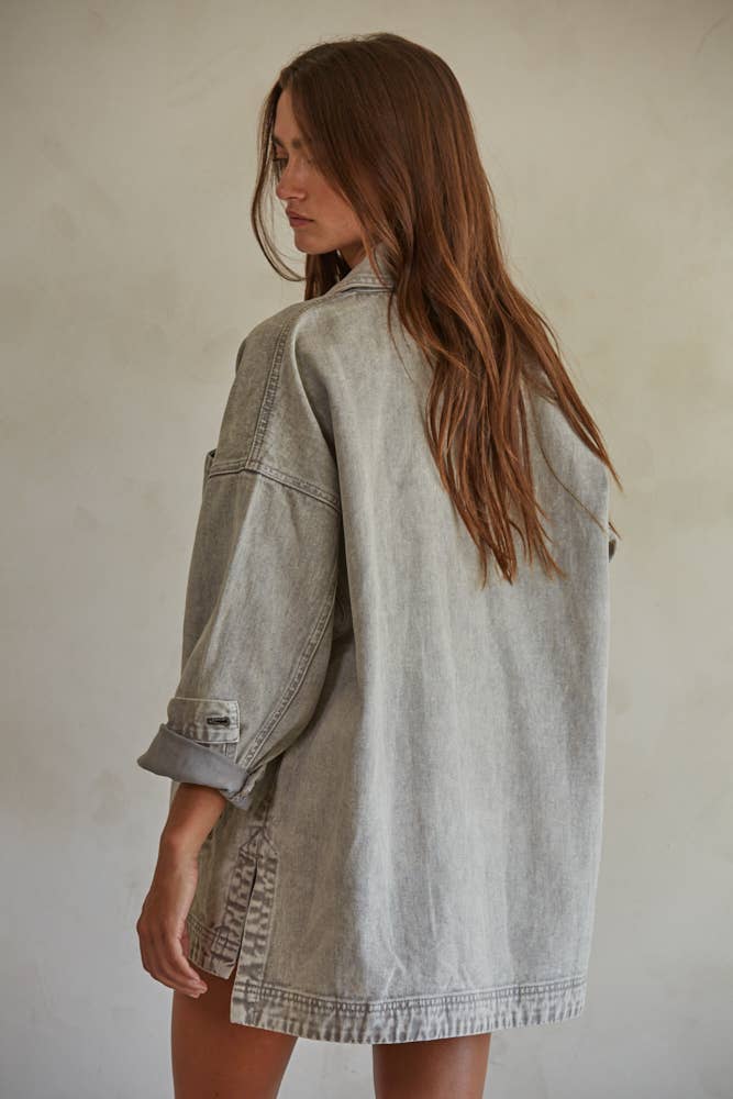 BD315 | Woven 100% Cotton Washed Denim Jacket