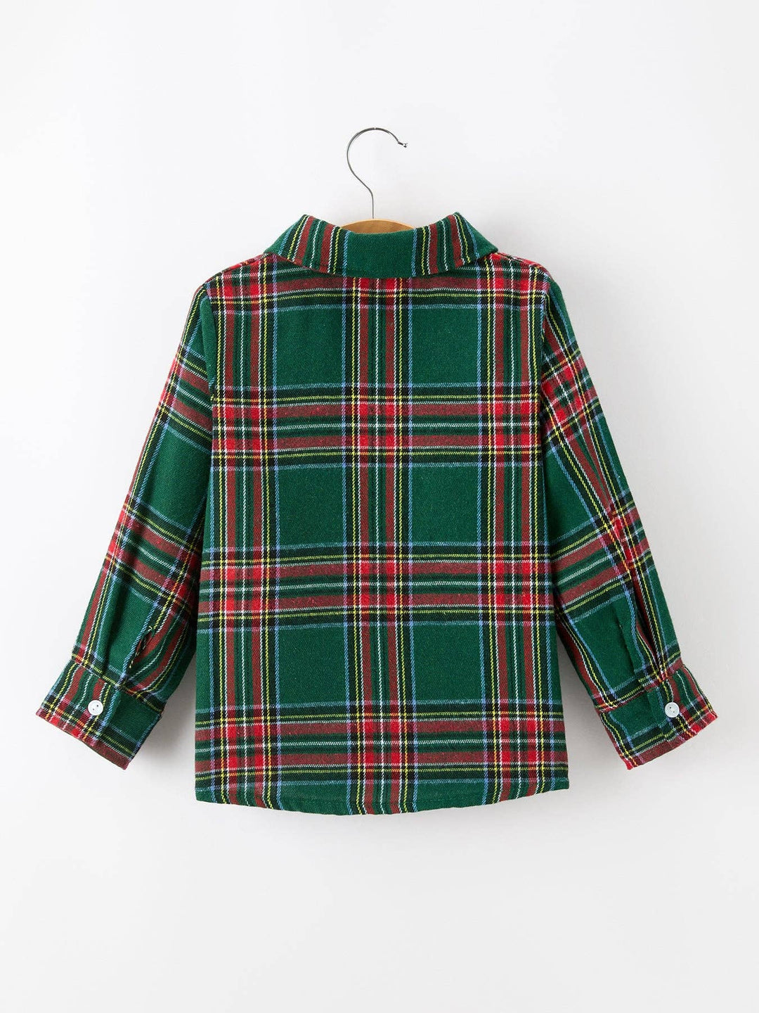 Christmas Plaid Boys Button Down Shirt Long Sleeve Holiday Top