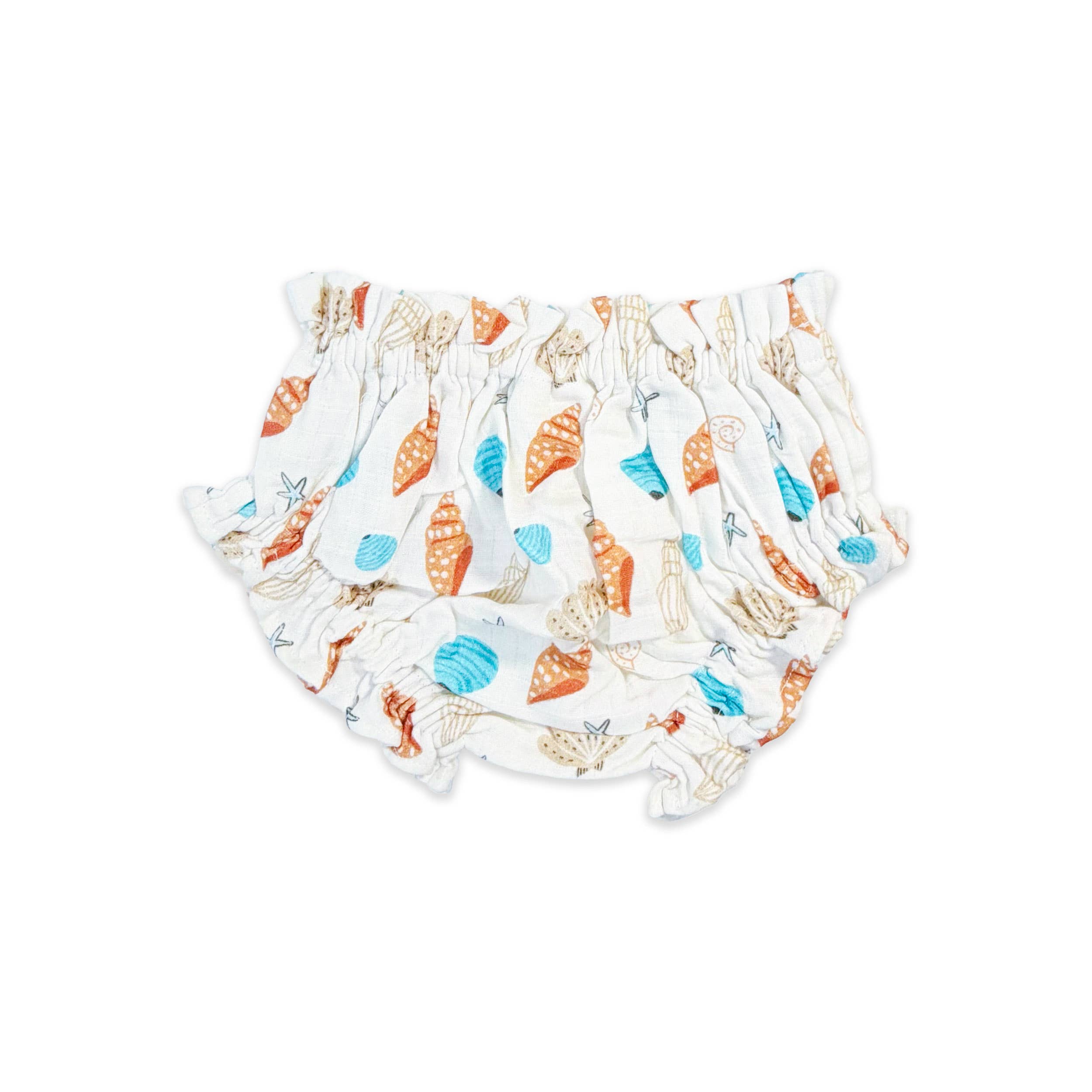 Seashell Pocket Baby Dress + Bloomer (Organic Muslin)