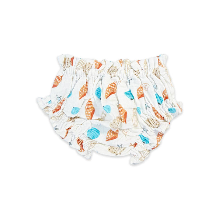 Seashell Pocket Baby Dress + Bloomer (Organic Muslin)