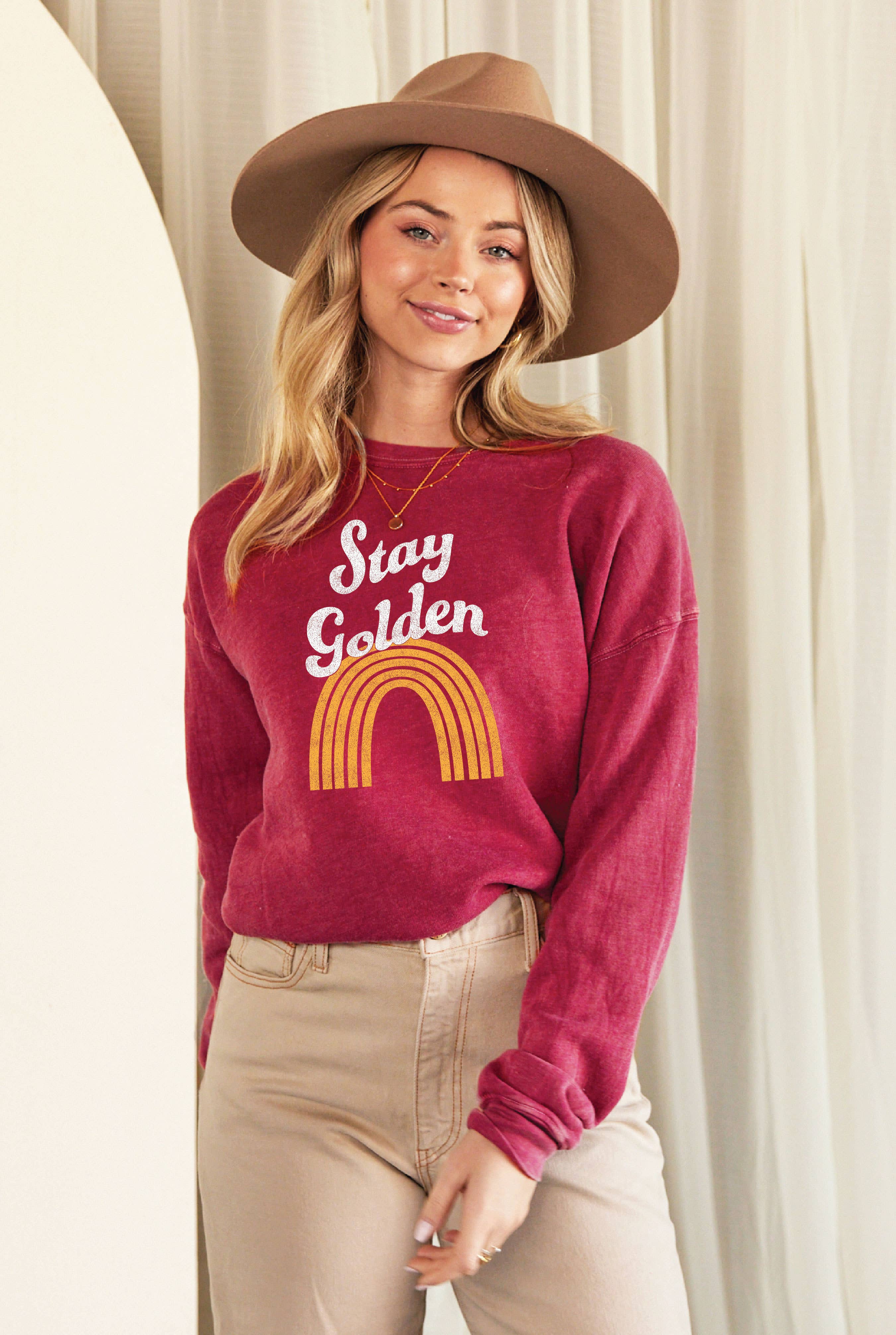 STAY GOLDEN Mineral Graphic Sweatshirt