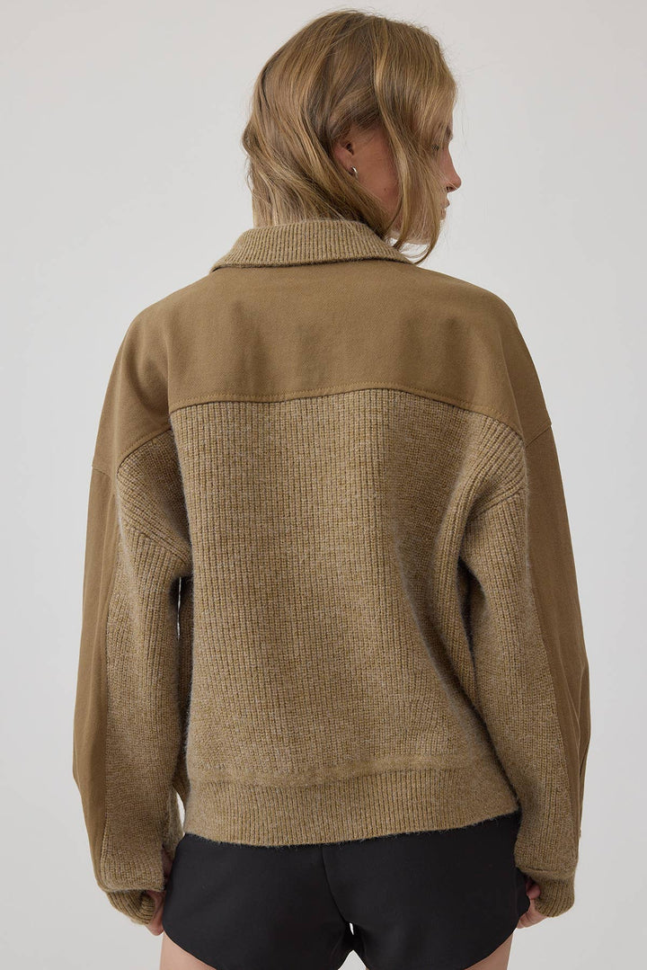 Denim Knit Combi Jacket - RJ1014
